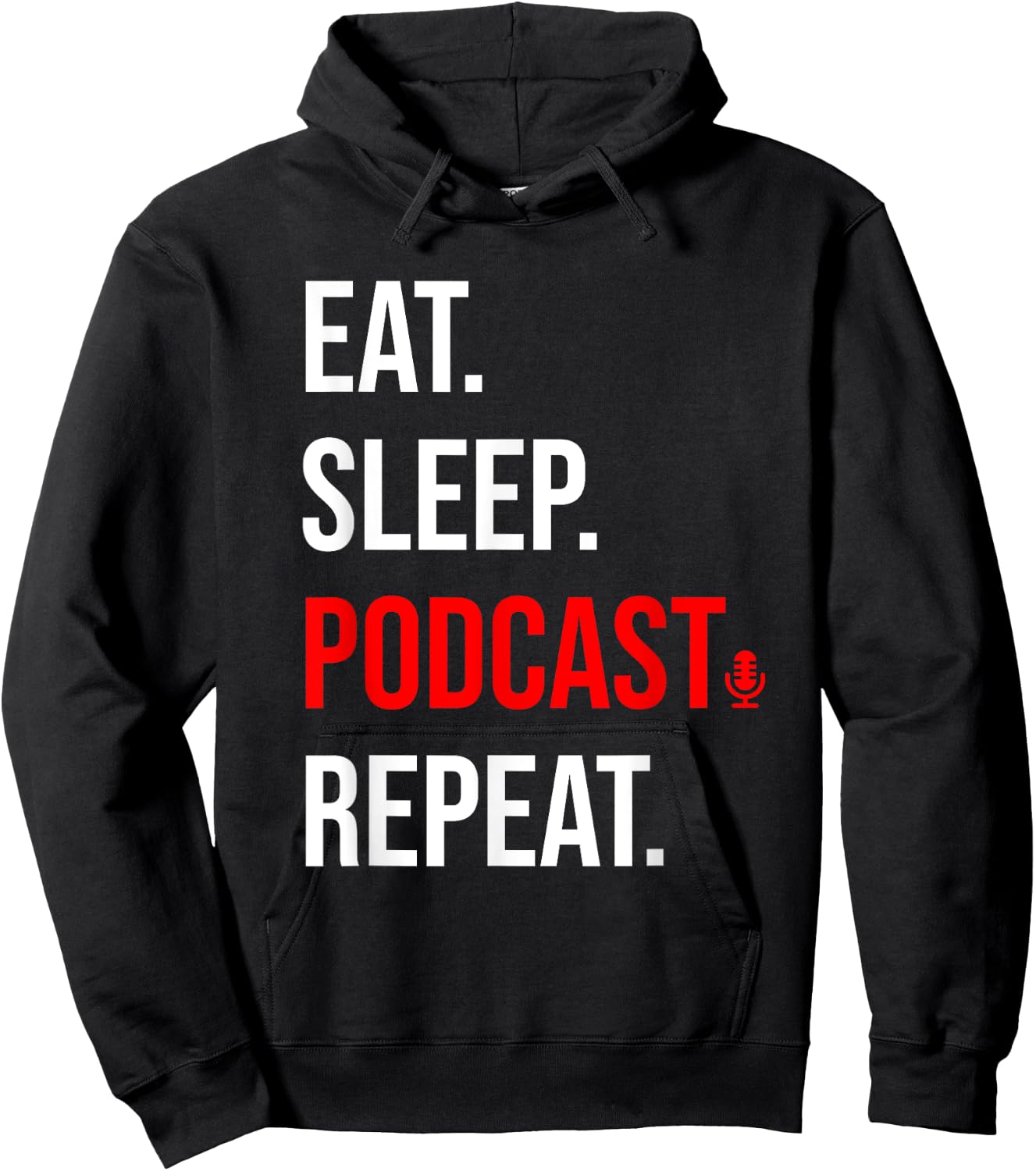 Funny Podcast Design Women Podcasting Disc Jockey Hoodie - Hoodie | Black