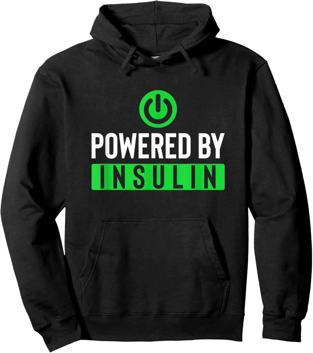 Powered By Insulin Hoodie - Hoodie | Black