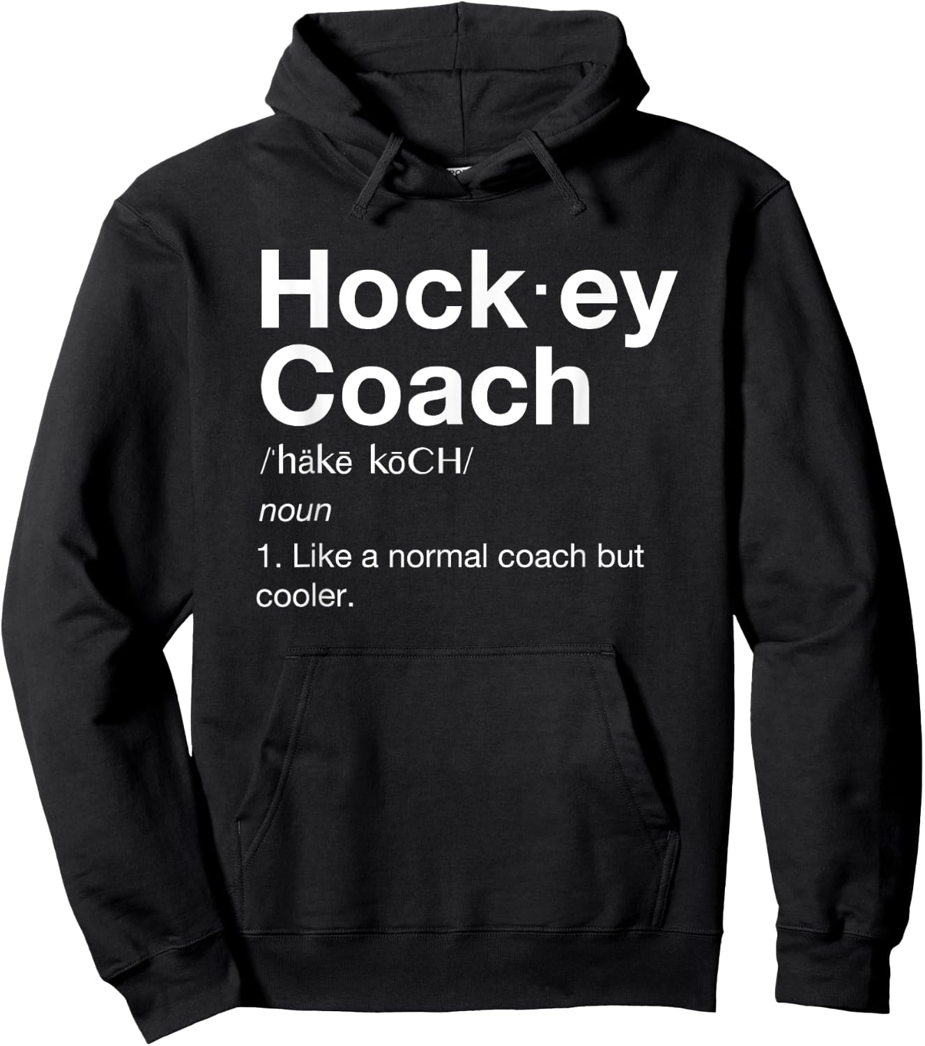 Hockey Coach Fun Sport Coaching Definition Hoodie - Hoodie | Black
