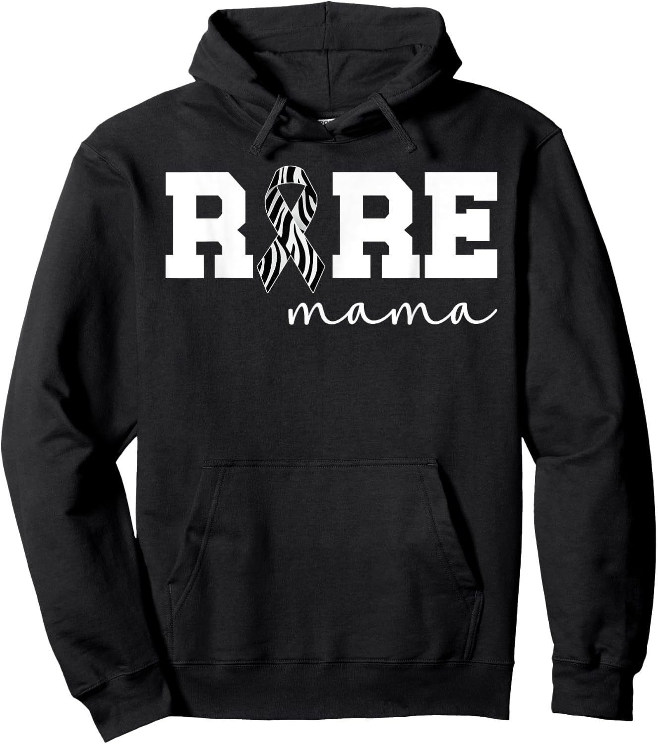 Rare Mama Rare Disease Fighter Mom Rare Disease Awareness Hoodie - Hoodie | Black