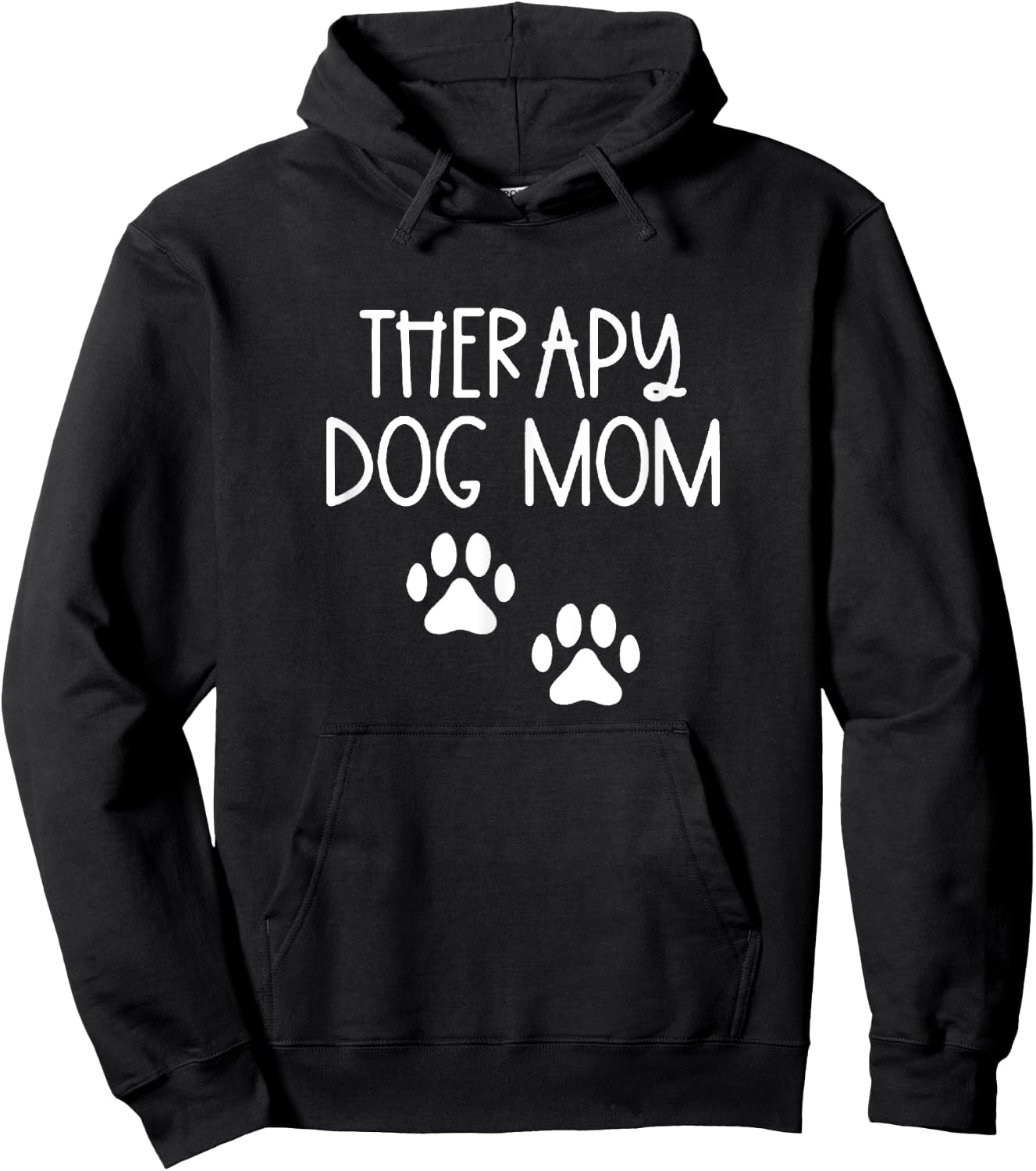 Dog Mom Shirt Therapy Service Dog Pet Lovers Canine Owner Women Hoodie - Hoodie | Black