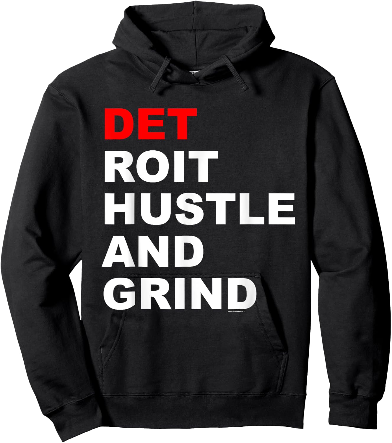 Detroit Hustle and Grind - Detroit Original Apparel Hoodie - Hoodie | Black