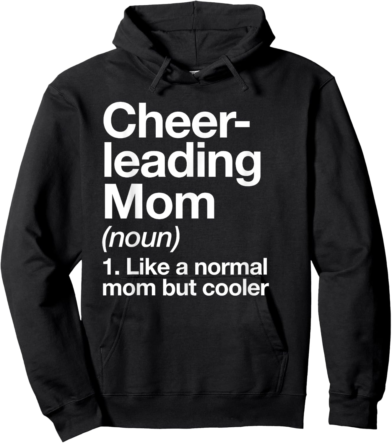 Cheerleading Mom Definition Funny & Sassy Sports Hoodie - Hoodie | Black