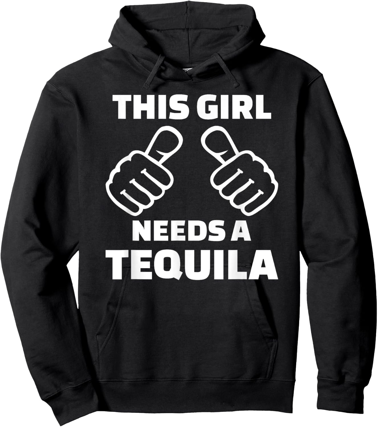 This girl needs a tequila Hoodie - Hoodie | Black