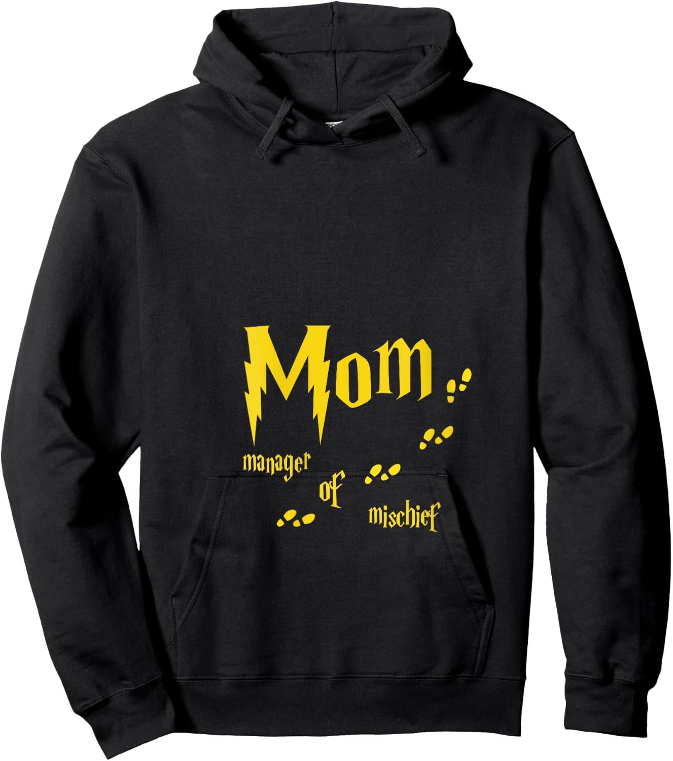 Mom manager of mischief V-Neck Hoodie - Hoodie | Black