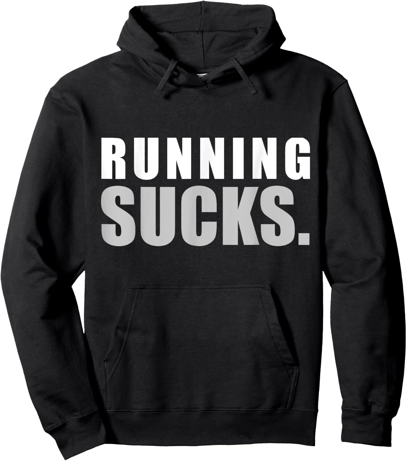 RUNNING SUCKS girls boys men women | funny Hoodie - Hoodie | Black