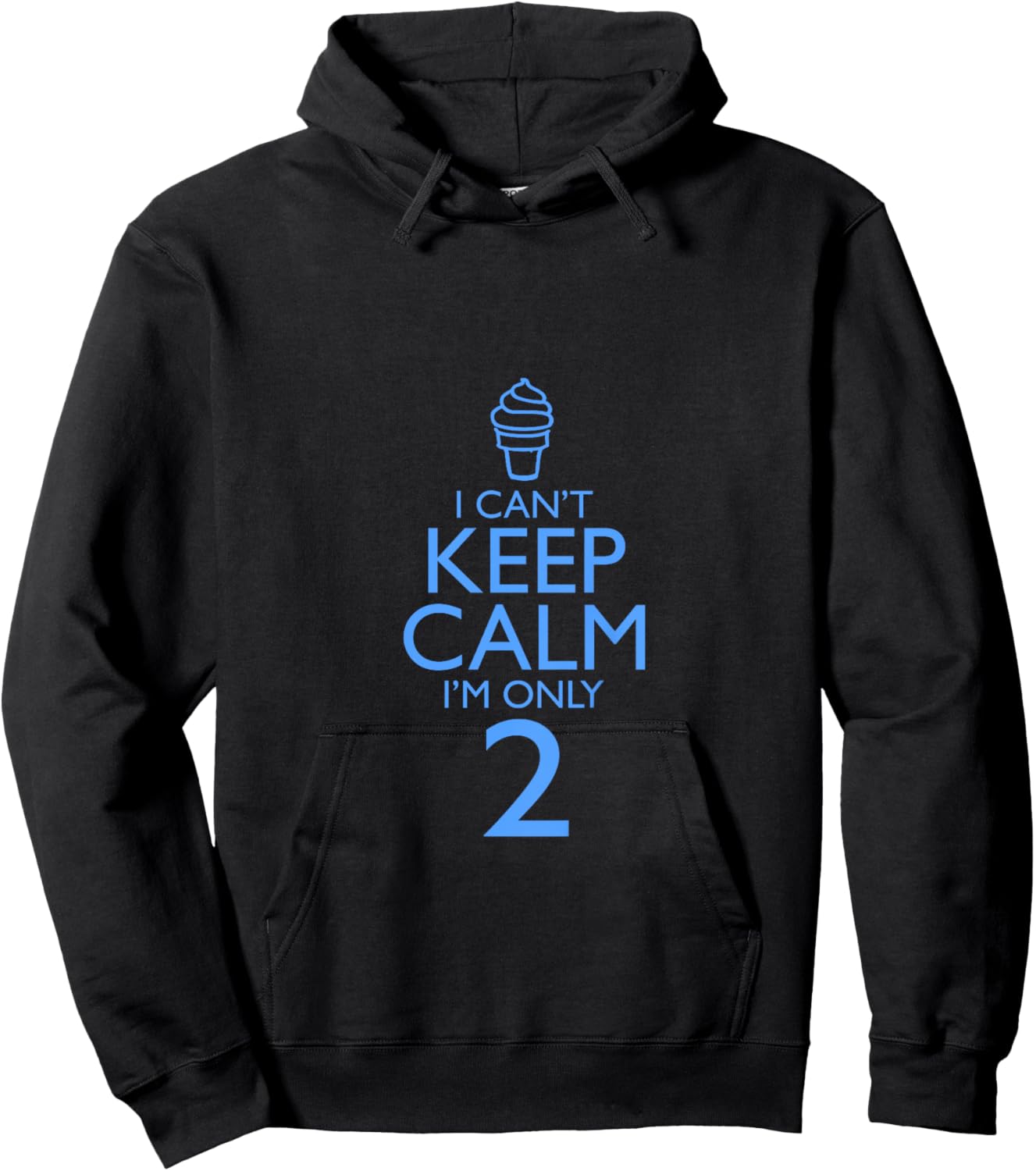 Kids I Can't Keep Calm I'm Only 2 Hoodie - Hoodie | Black