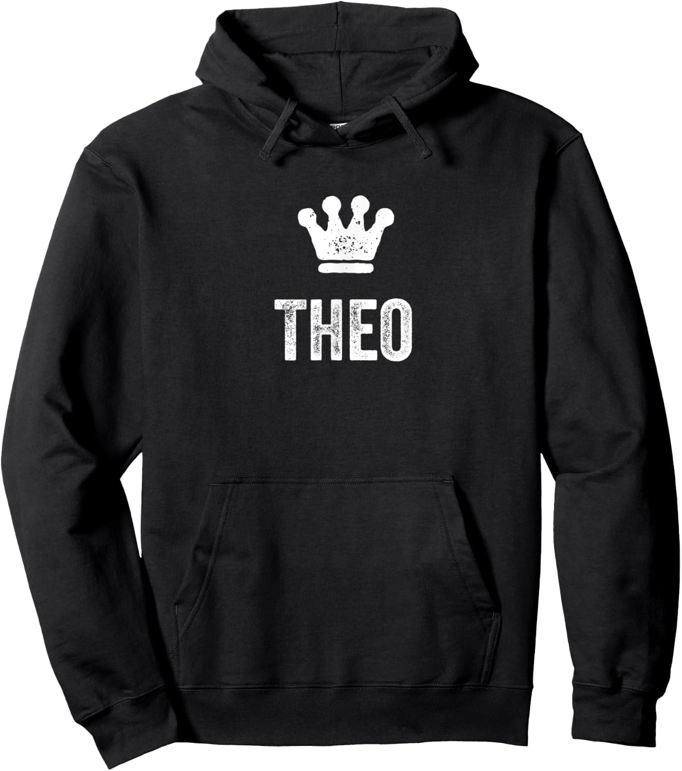 Theo the King / Crown & Name Design Called Theo Hoodie - Hoodie | Black