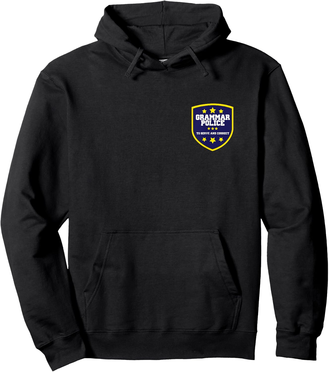 Grammar Police Hoodie - Hoodie | Black