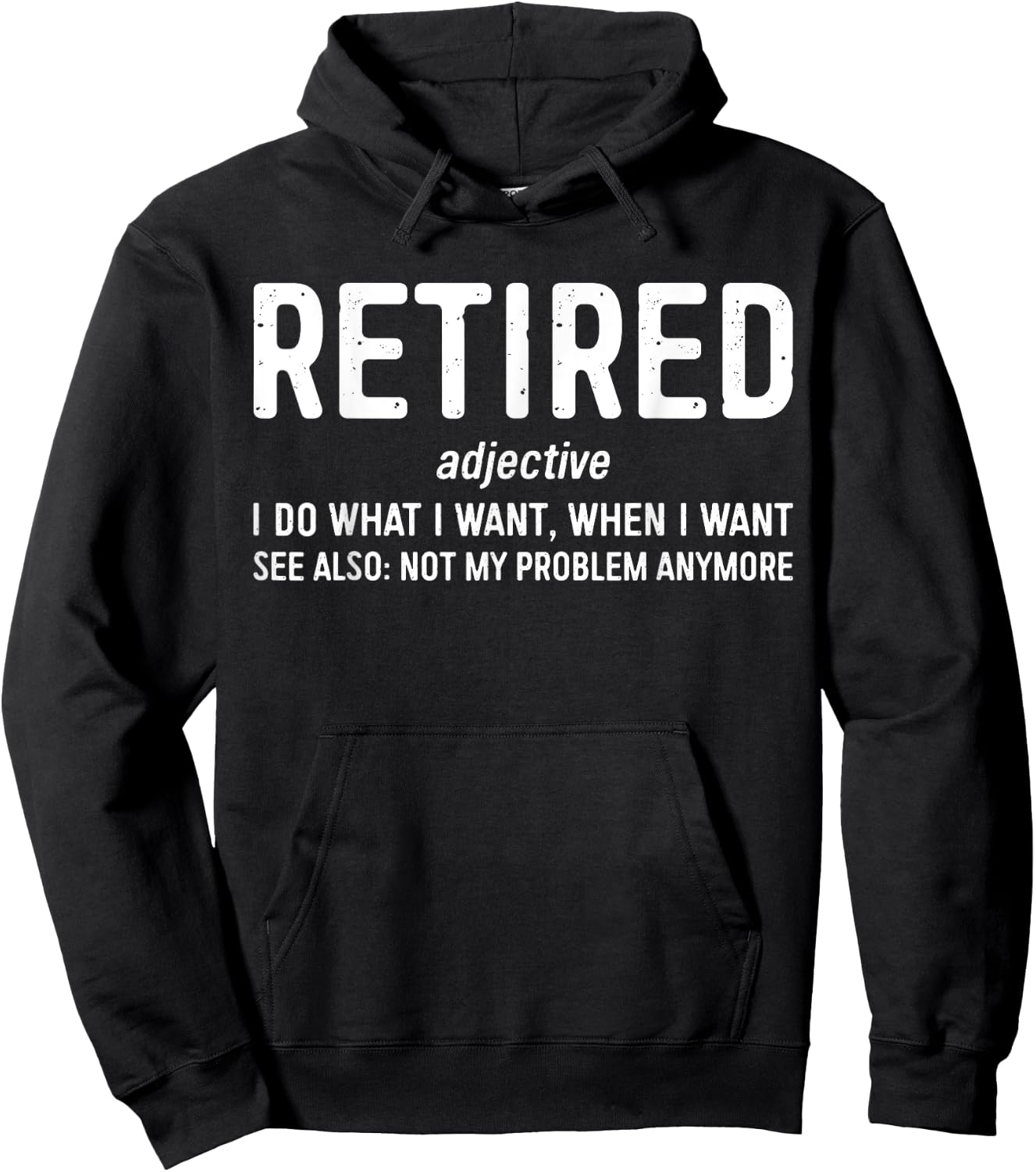 Retired Definition Shirt Funny Men Women Retirement Hoodie - Hoodie | Black