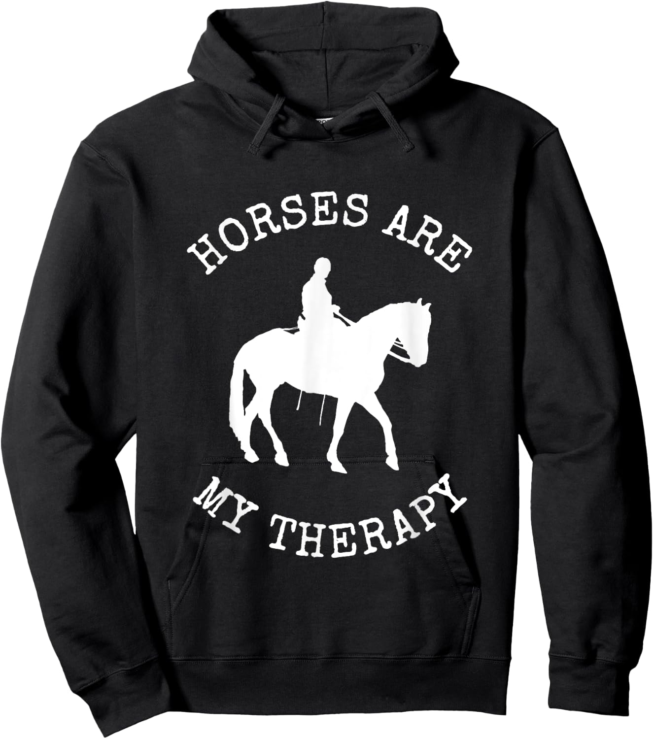 Horse Picture Horseback Riding Shirt Hoodie - Hoodie | Black