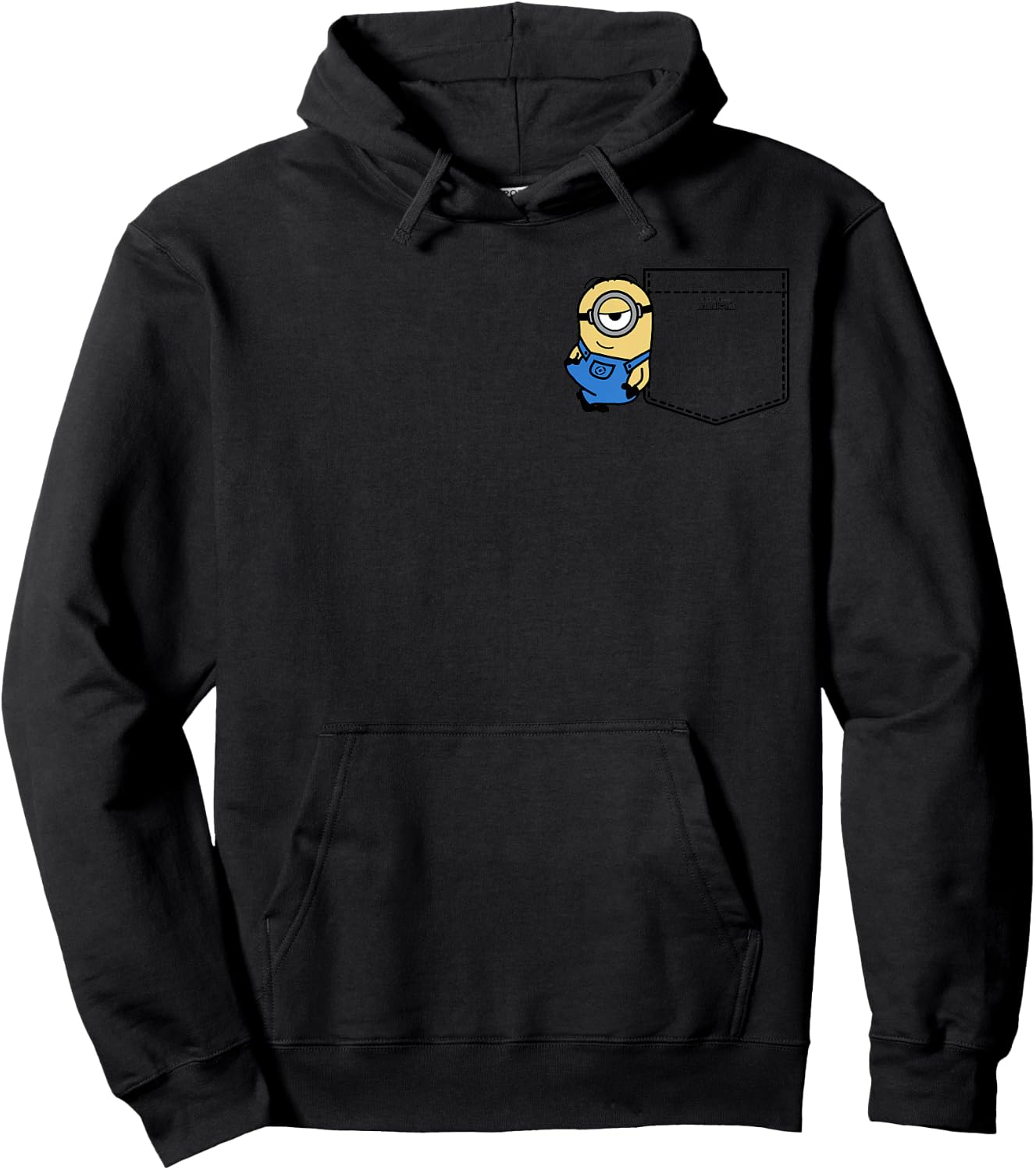 Minions Stuart Casual Pocket Hit Hoodie - Hoodie | Black