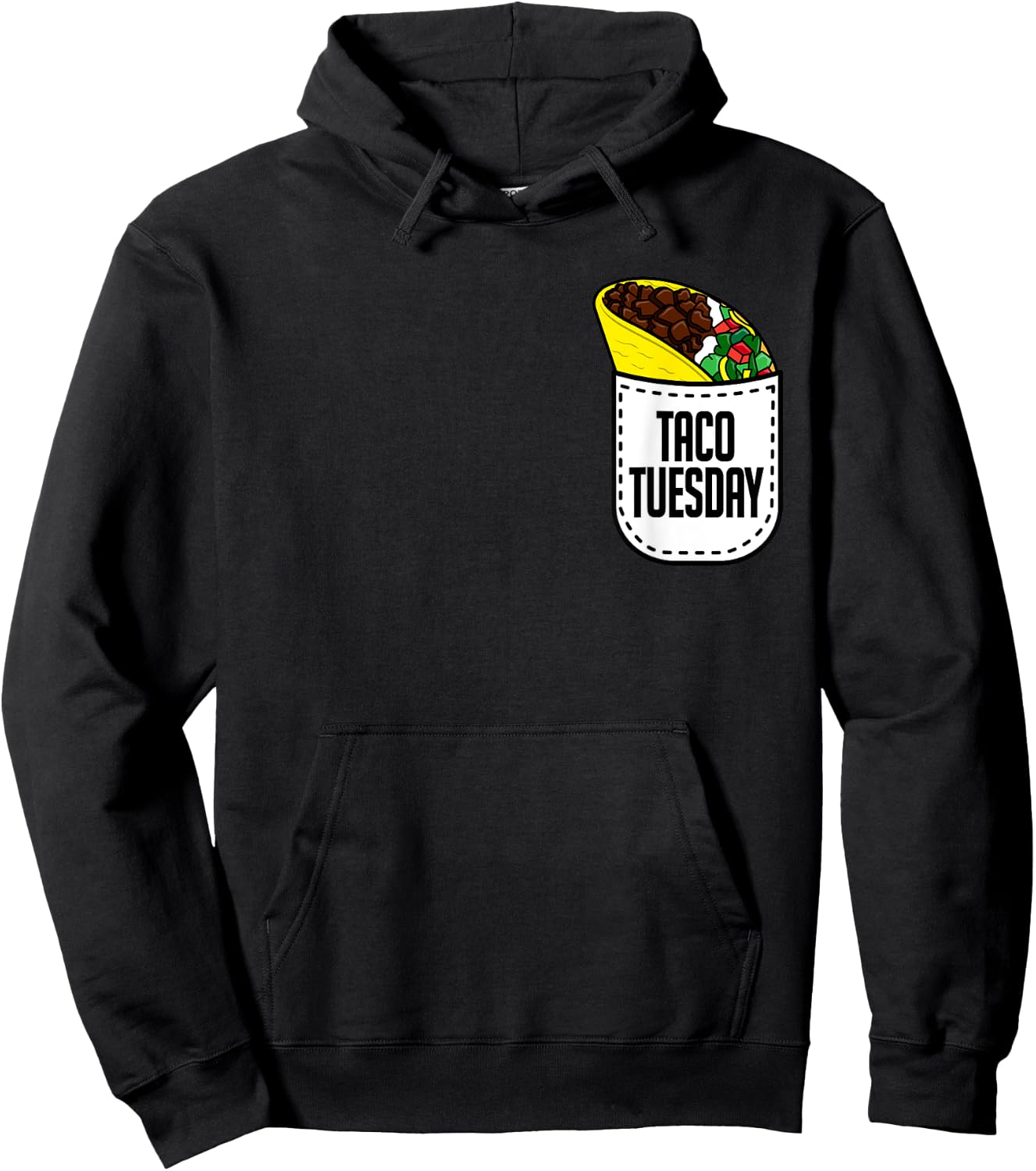Taco Tuesday - Mexican Food Pocket Taco Shirt Hoodie - Hoodie | Black