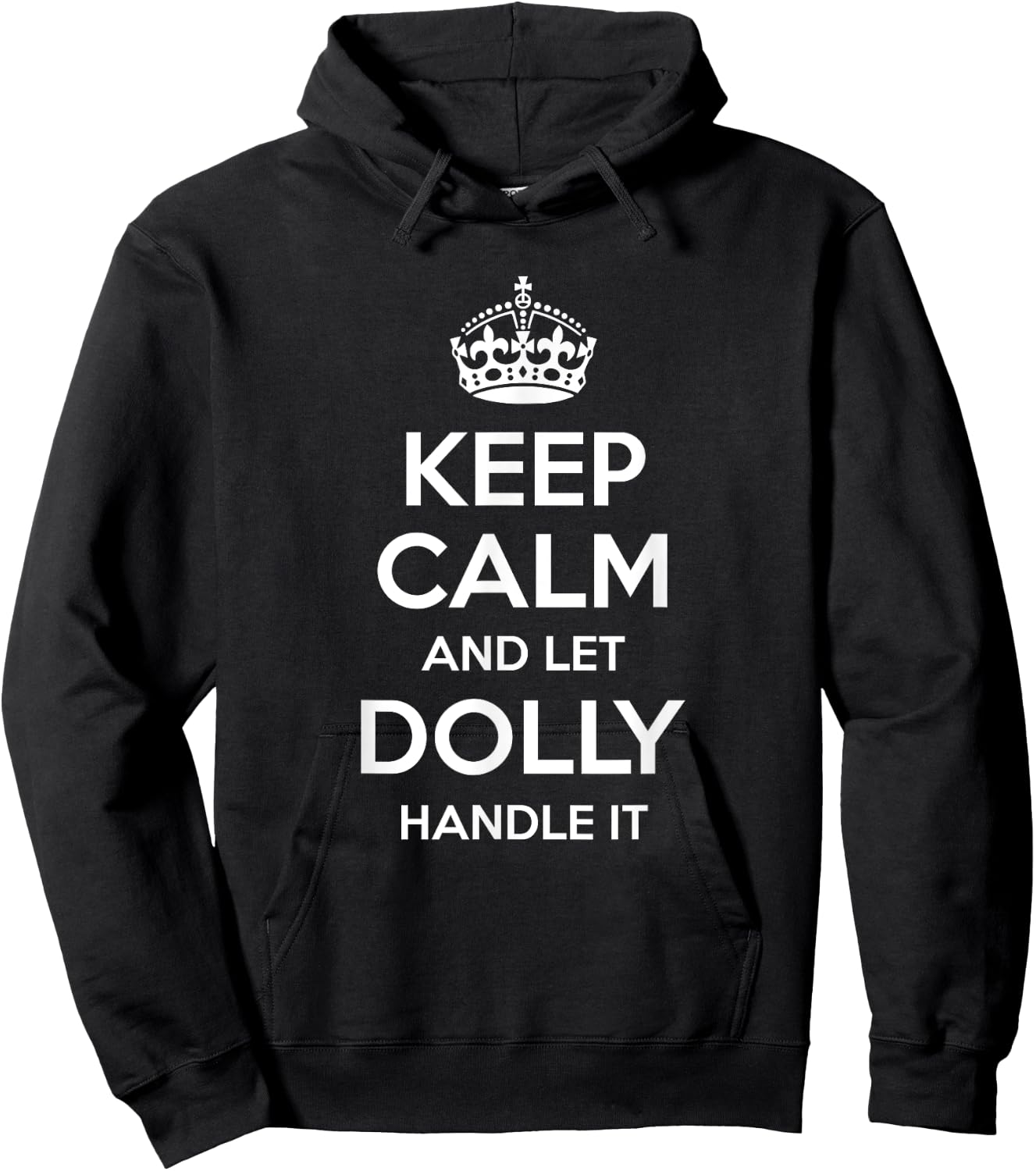 Custom Mom Wife Girl Christmas Women First Name Co Dolly Keep Calm Personalized Name Funny Birthday Gift Hoodie - Hoodie | Black