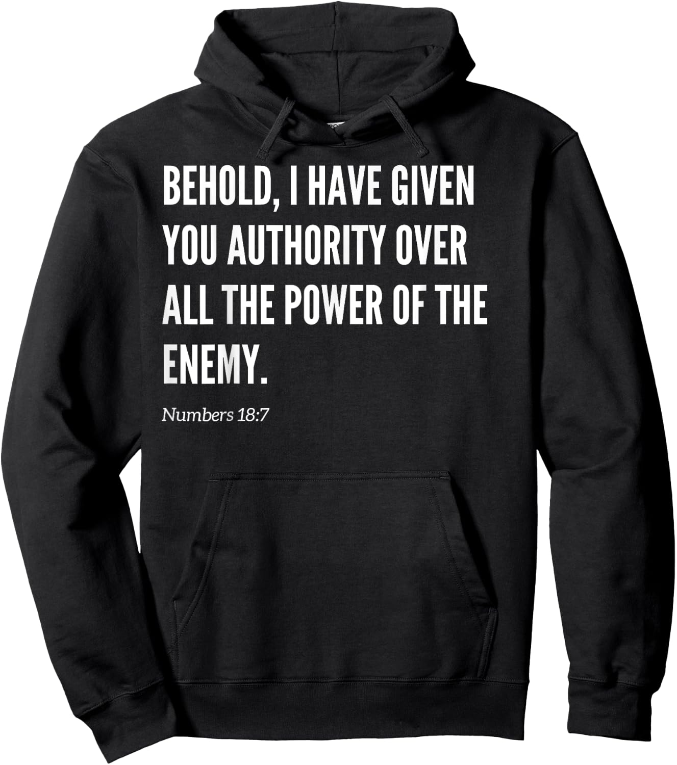 Behold, I have given you authority Bible Verse Statement Hoodie - Hoodie | Black