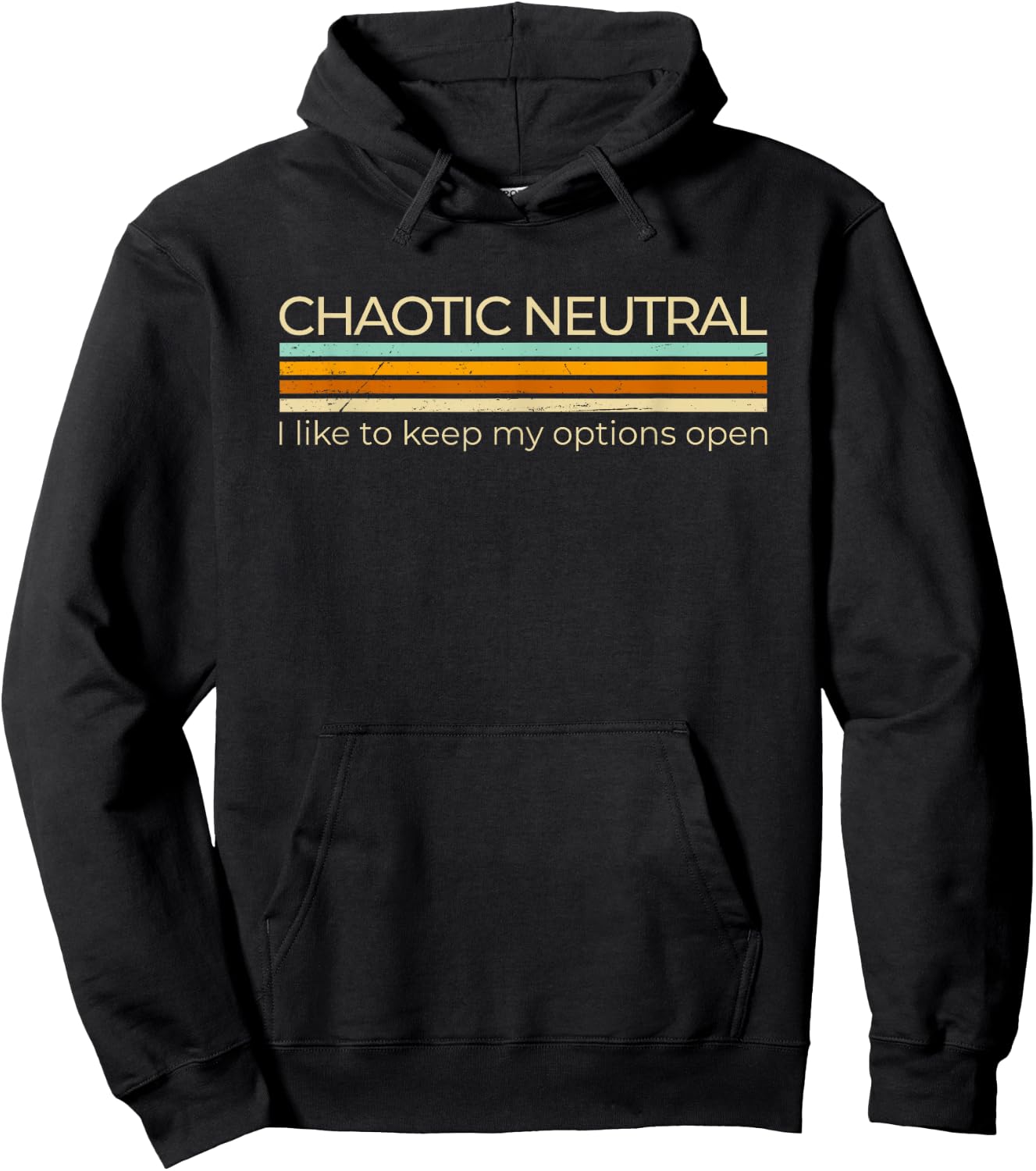 Chaotic Neutral Alignment Funny Roleplaying Character Hoodie - Hoodie | Black