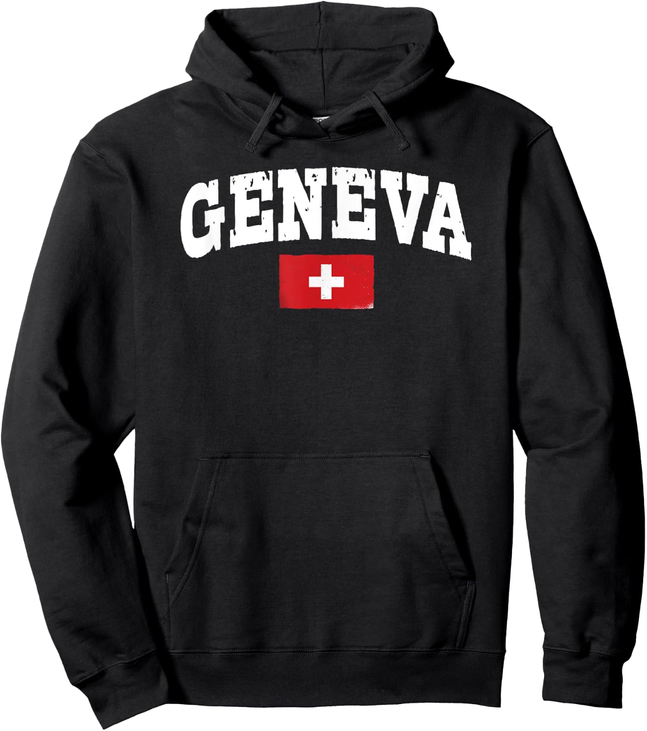 Geneva Swiss Flag Wear Lake Geneva Switzerland Hoodie - Hoodie | Black