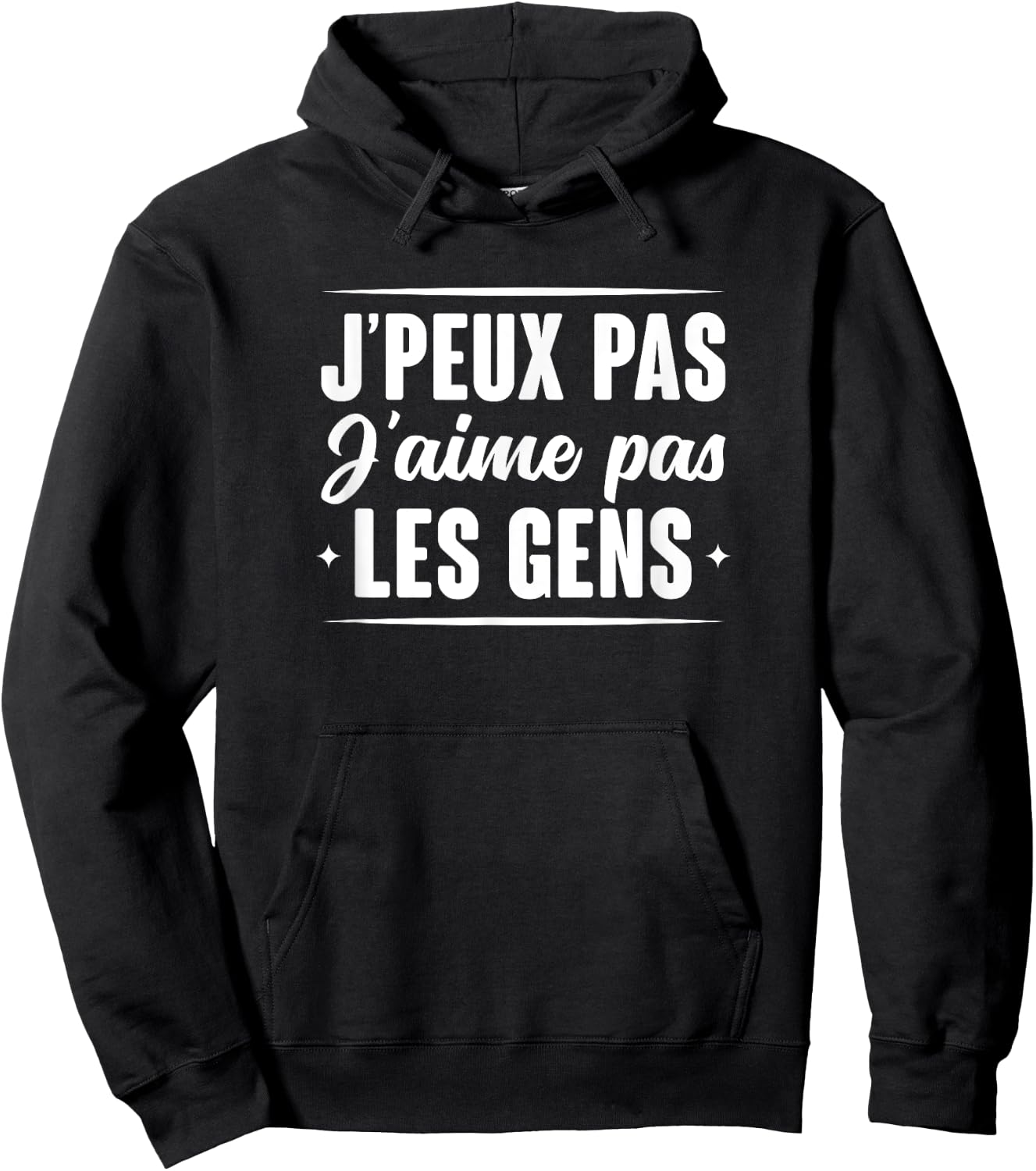 I Don't Love People Antisocial Funny Gift Man Asocial , Black, S Hoodie - Hoodie | Black