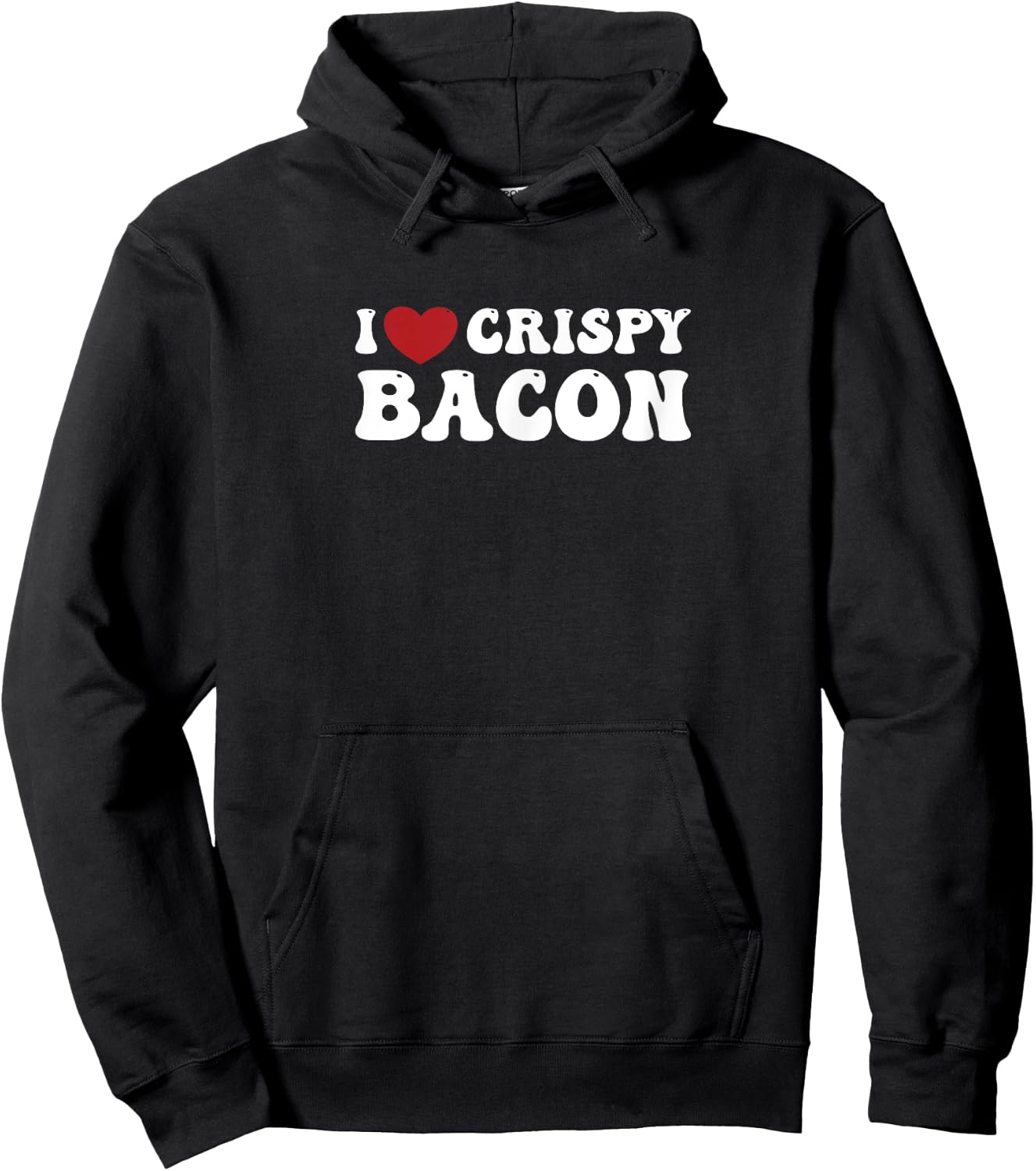 Crispy Bacon: A Funny Gym- for Curvy Ladies or Gents Hoodie - Hoodie | Black