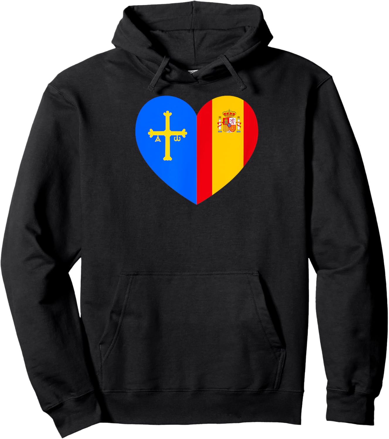 Asturias and Spain: United in Tradition and Pride Hoodie - Hoodie | Black