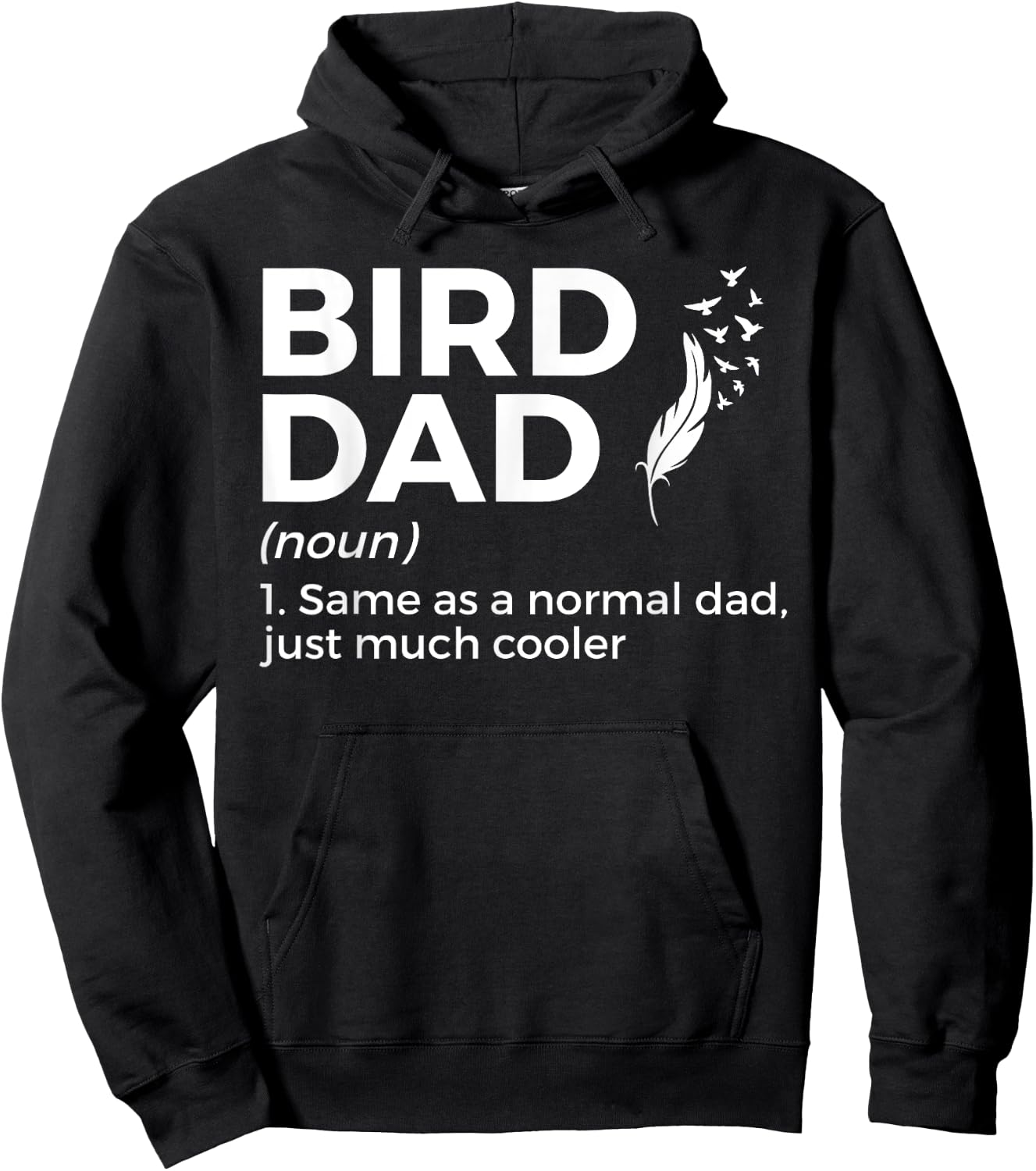 Bird Dad Definition Funny Bird Lover Hoodie - Hoodie | Black