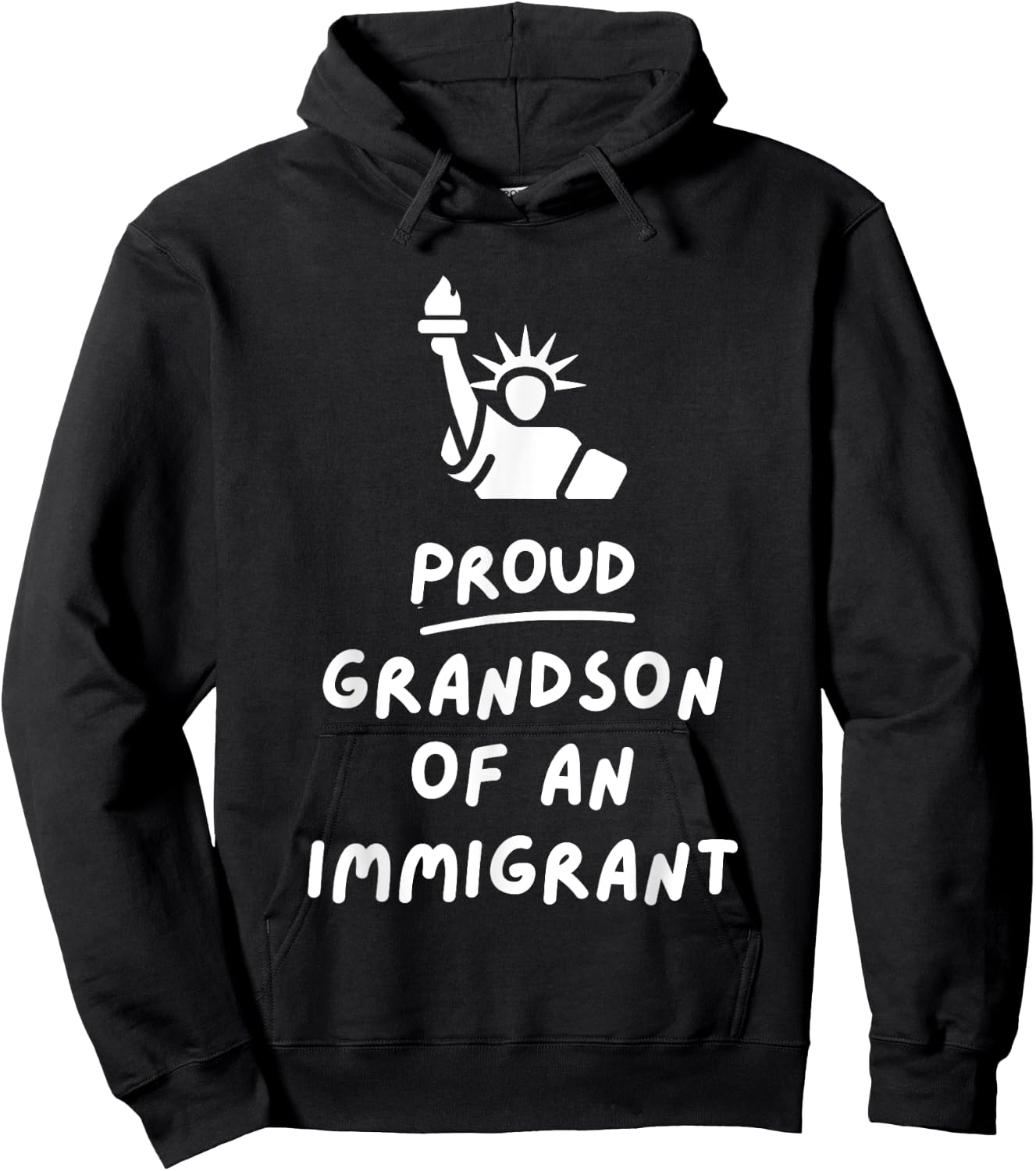 Proud Grandson of an Immigrant Hoodie - Hoodie | Black