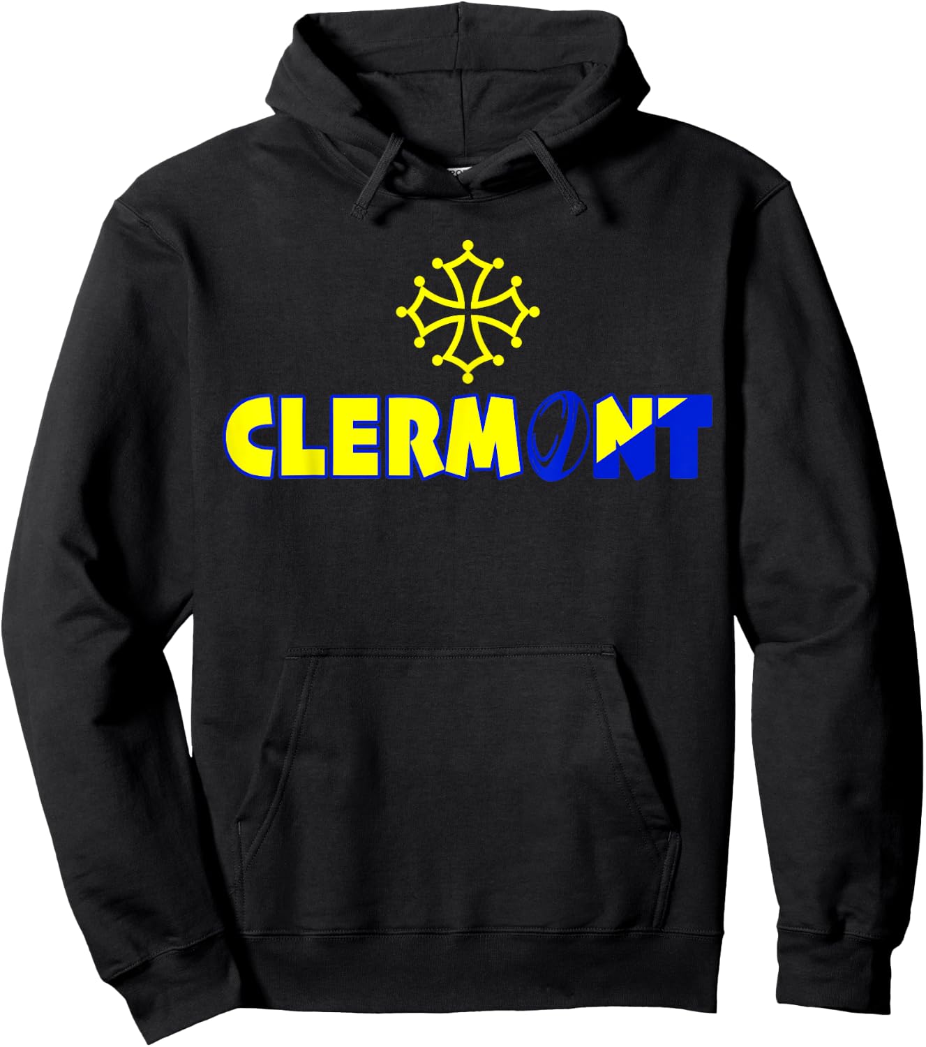 Pride Gift Rugby Clermont Supporter Player Yellow And Blue , Black, S Hoodie - Hoodie | Black