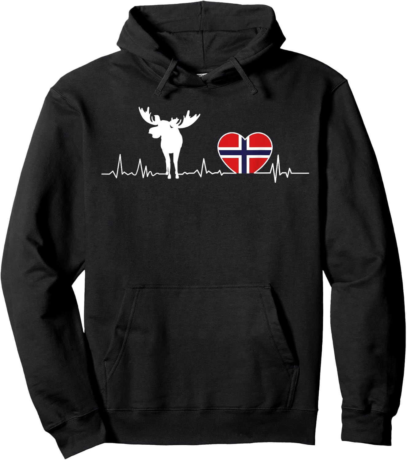 Norway Elk Hoodie - Hoodie | Black