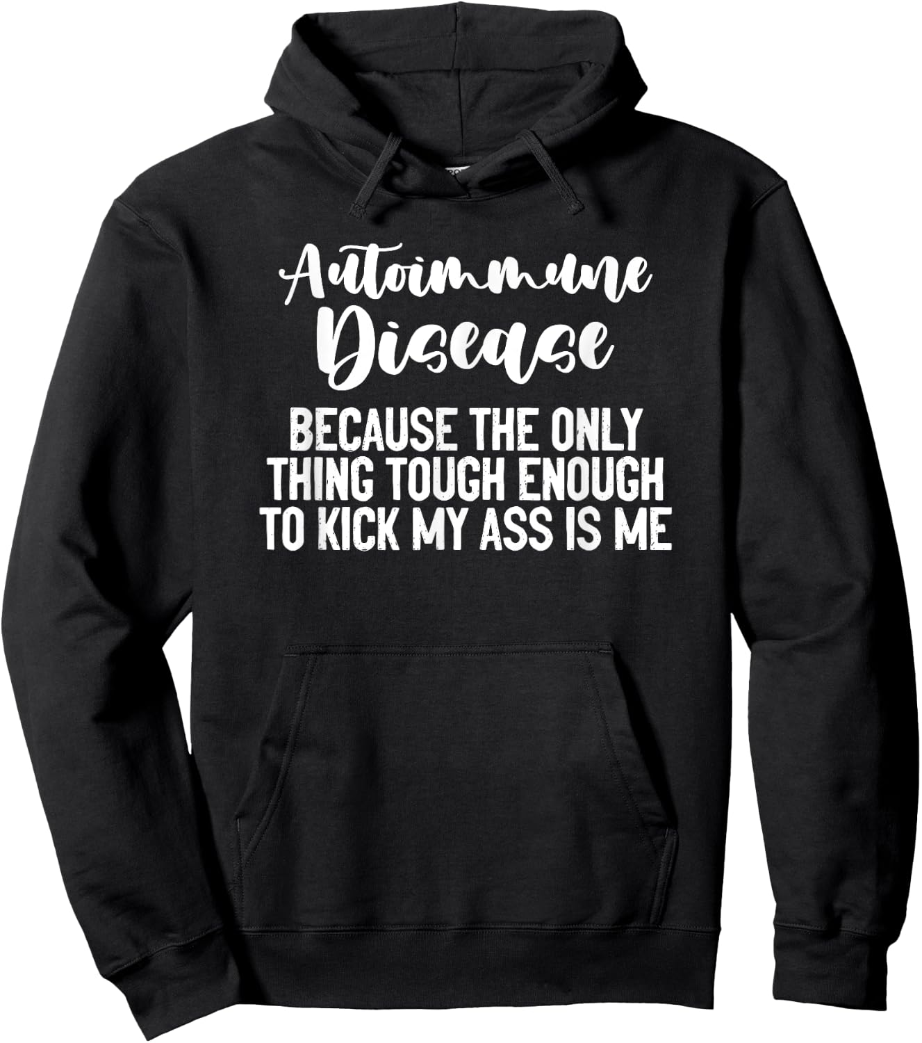 Autoimmune Disease Awareness Graphic Illness Statement Print Hoodie - Hoodie | Black