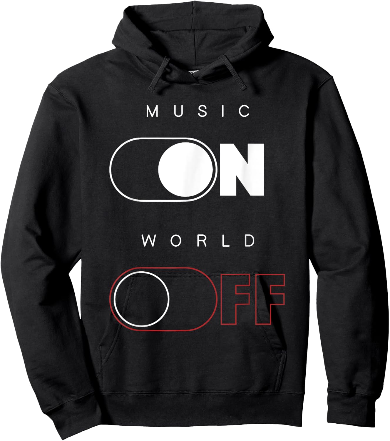Music On World Off Hoodie - Hoodie | Black