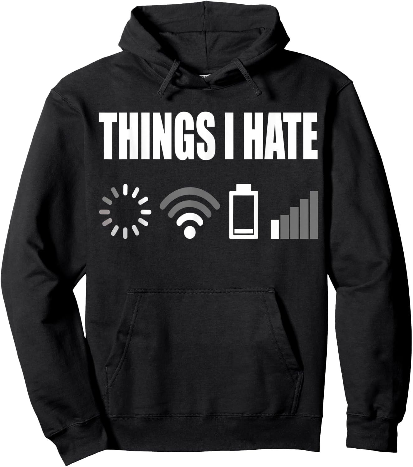 Things I Hate Programmer Outfit Gamer Funny Gift Hoodie - Hoodie | Black