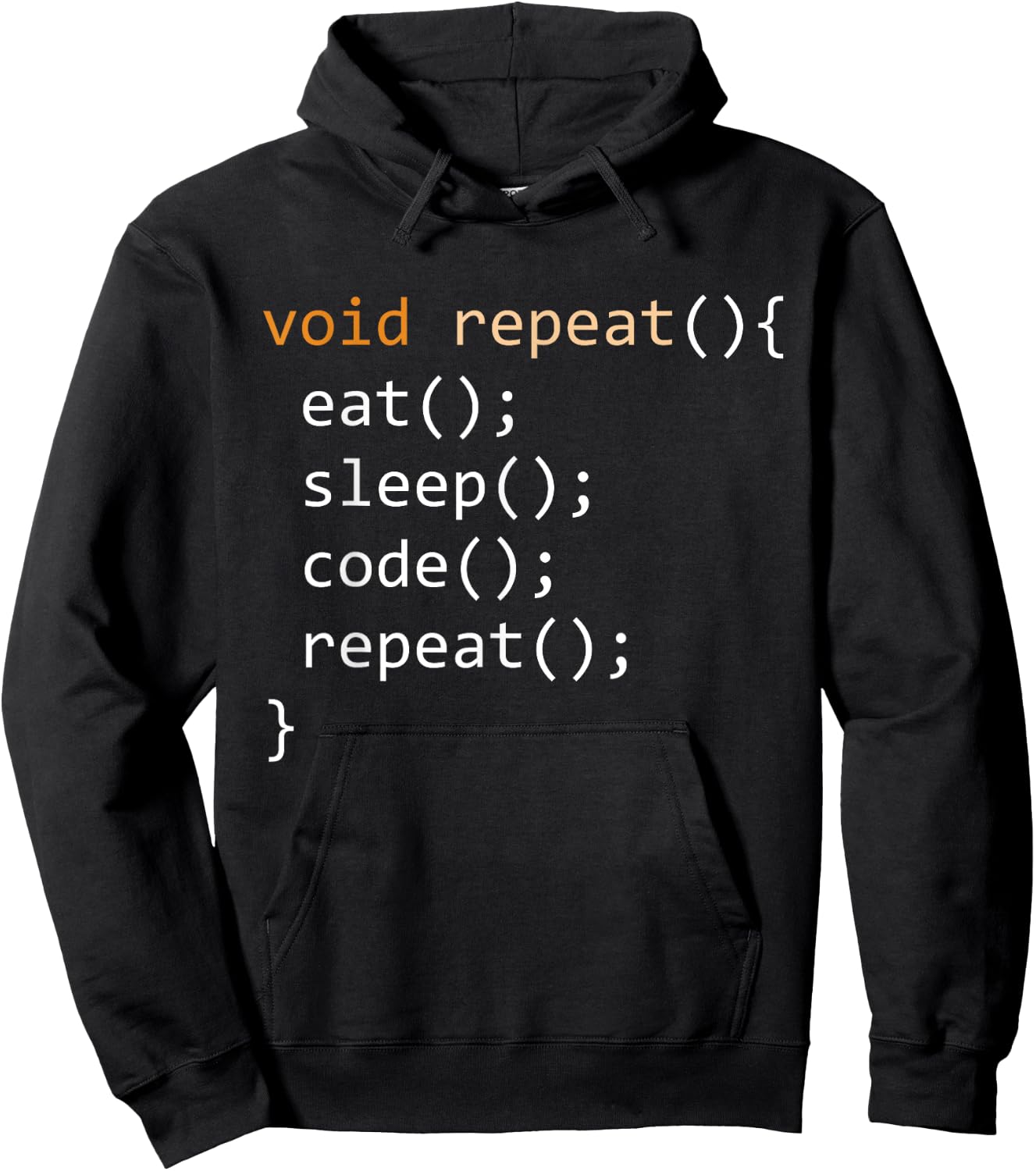 Funny Coding Shirt - Java Recursive Eat Code Sleep Repeat Hoodie - Hoodie | Black