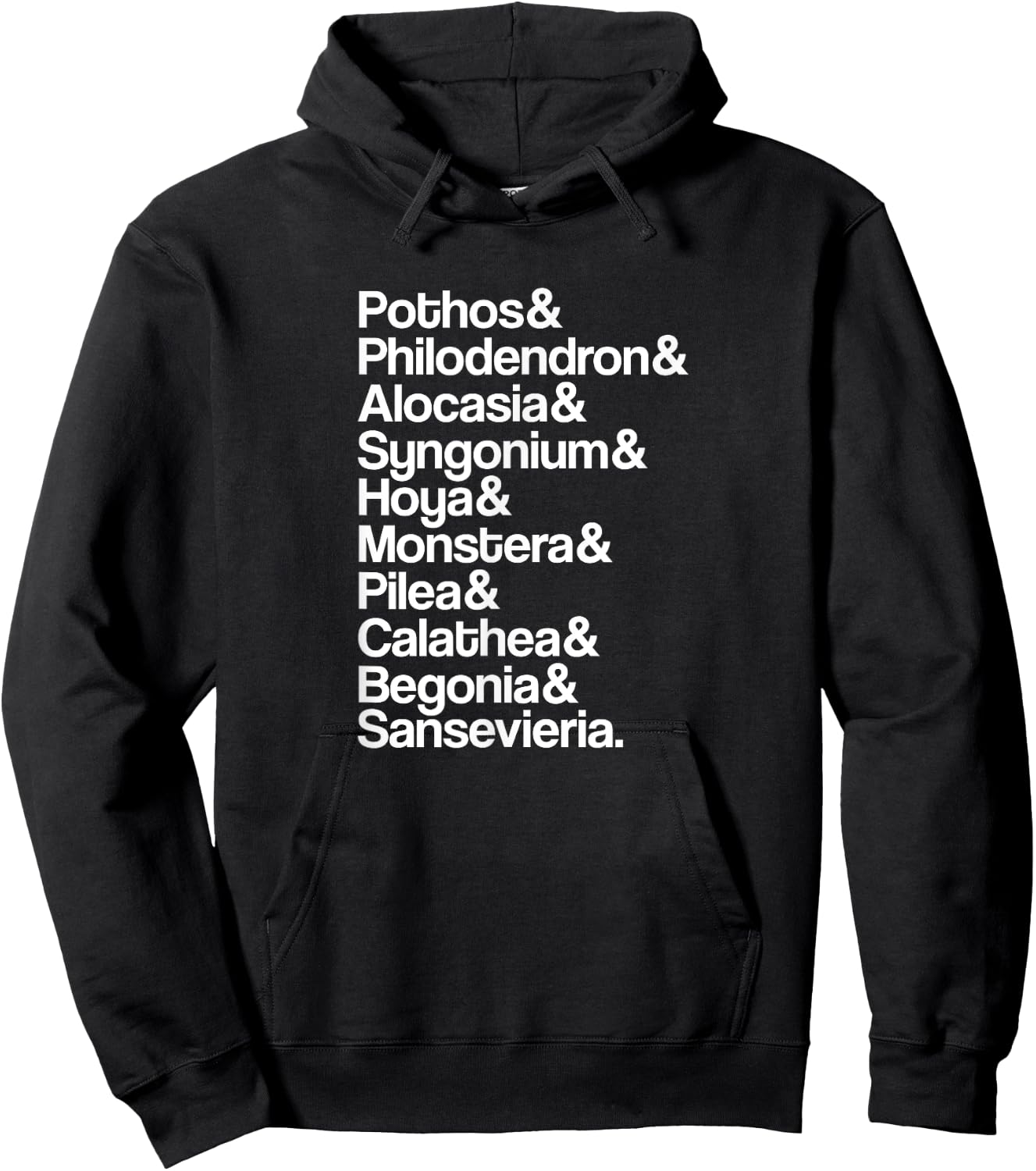 Pothos Hoya Monstera Pilea Philodendron Alocasia Houseplant Hoodie - Hoodie | Black