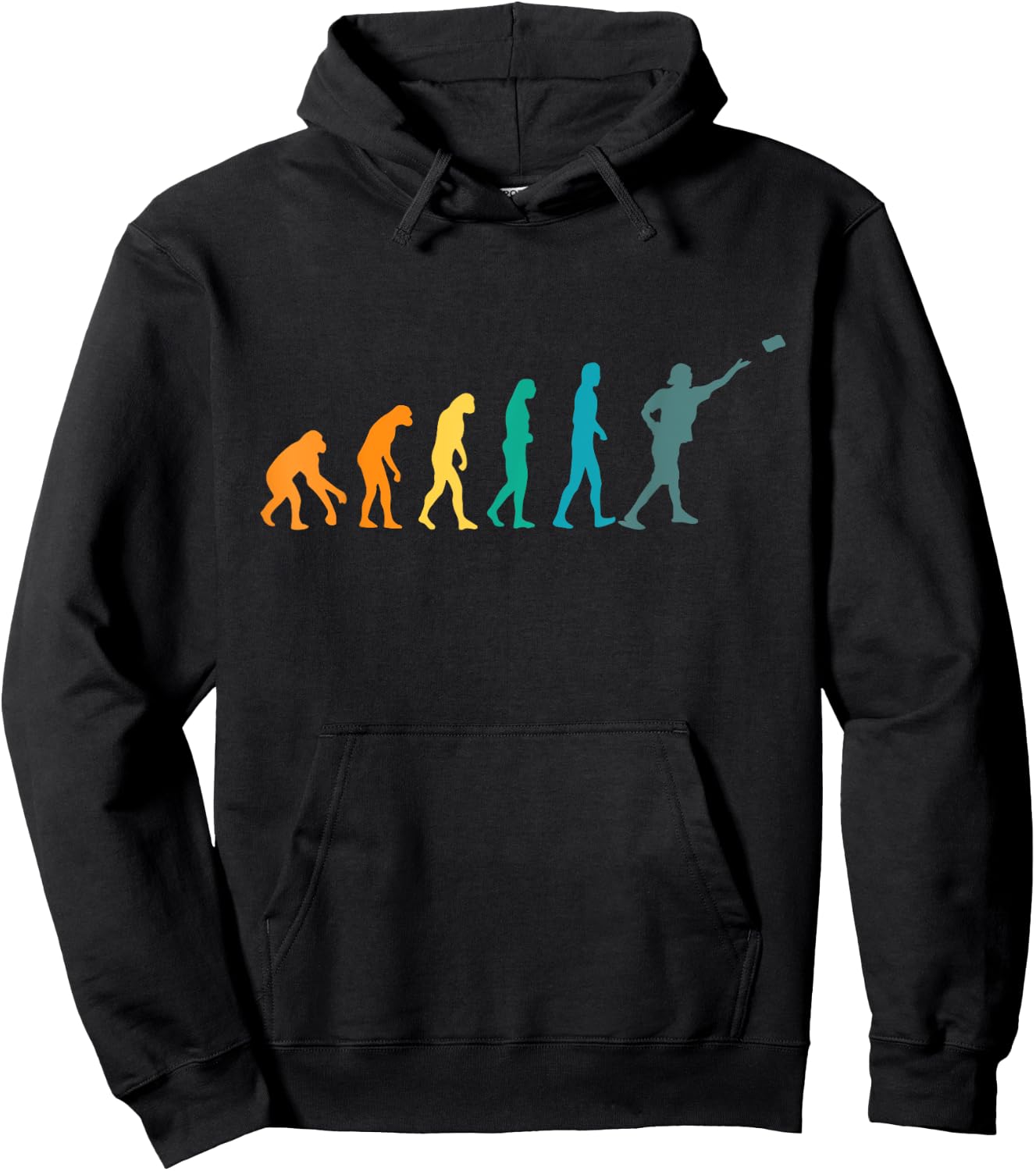 Cornhole Player Human Evolution Funny Cornhole Hoodie - Hoodie | Black