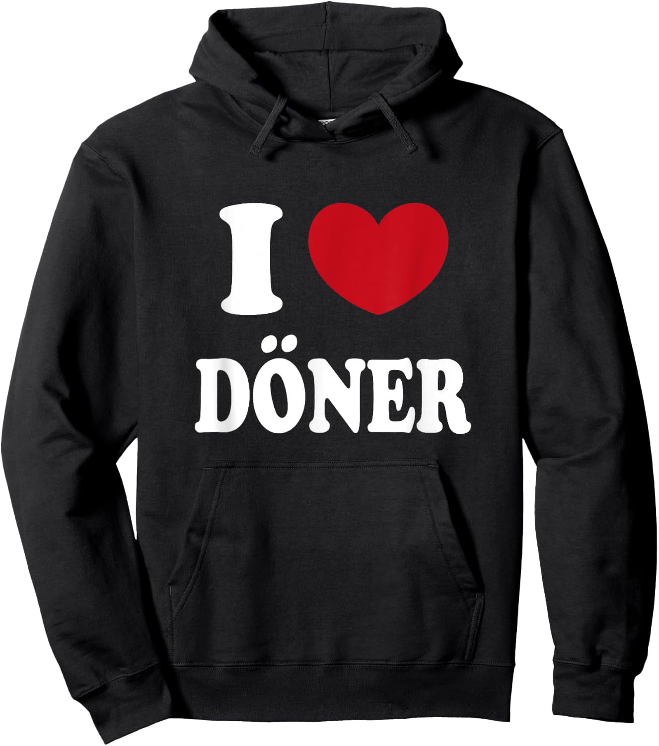I Love Doner , black Hoodie - Hoodie | Black