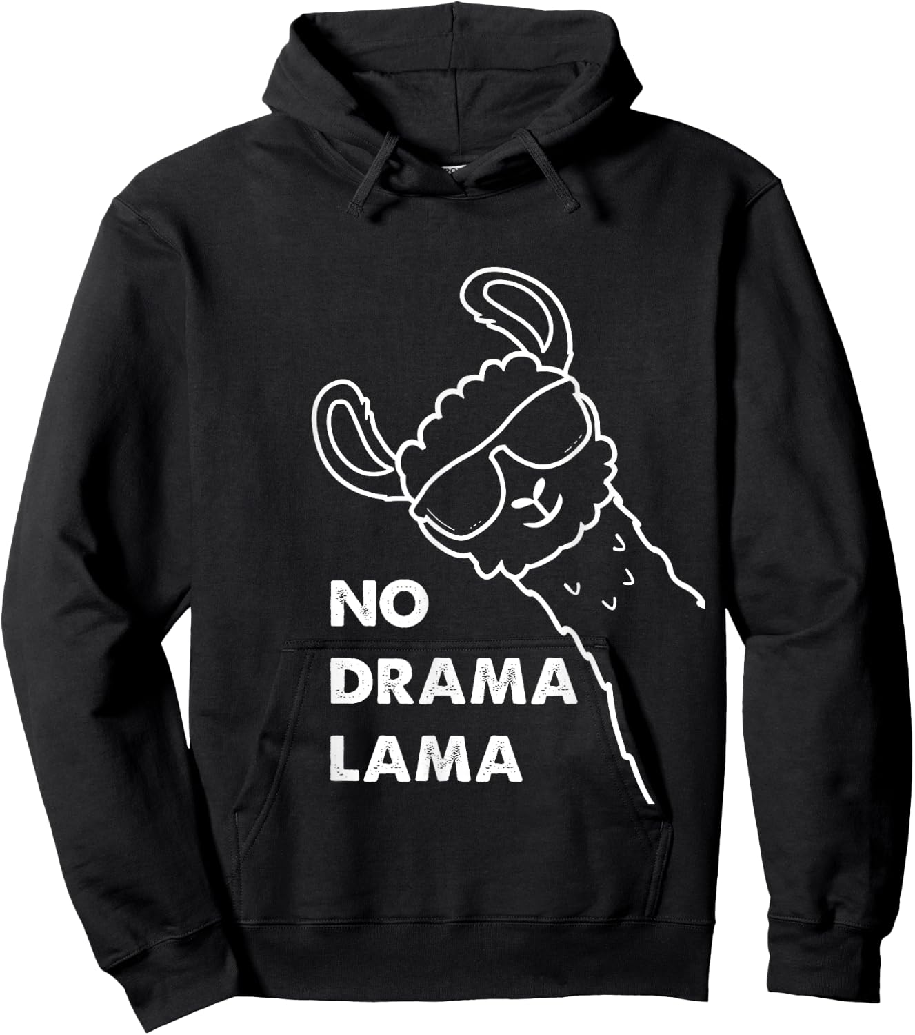 No Drama Lama Alpaca Lover Funny and Cute Llama Birthday , black Hoodie - Hoodie | Black