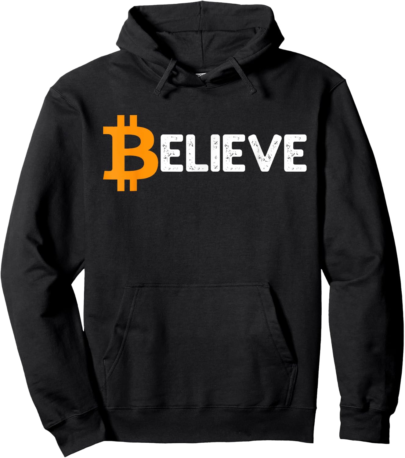 Bitcoin Logo Believe Vintage BTC Crypto Trader Investor Gift Hoodie - Hoodie | Black