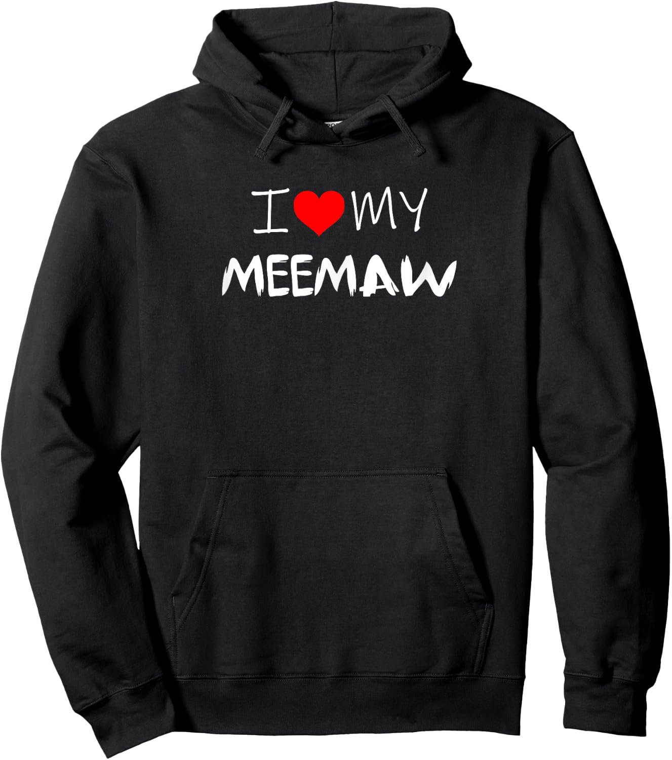 I Love My Meemaw - Heart Funny Fun Gift Hoodie - Hoodie | Black