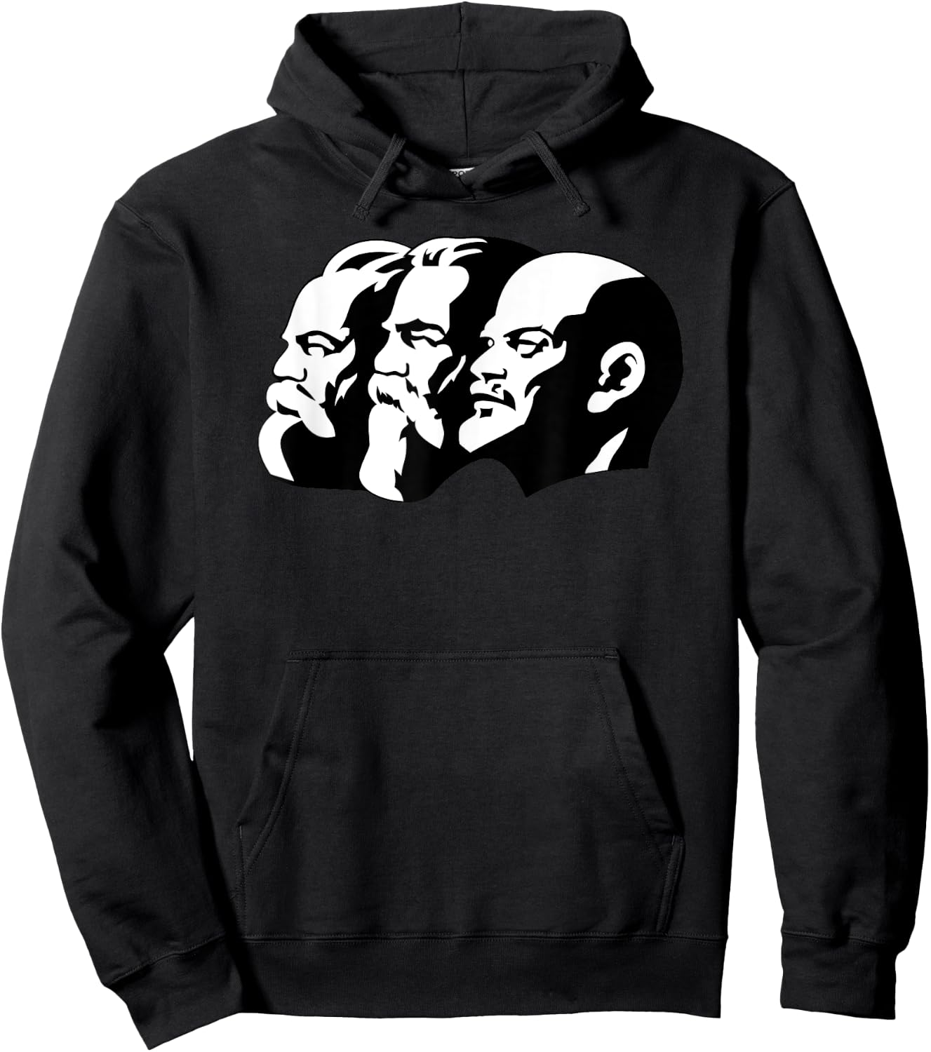 Karl Marx, Friedrich Engels, Vladimir Lenin SOVI8 Propaganda Hoodie - Hoodie | Black