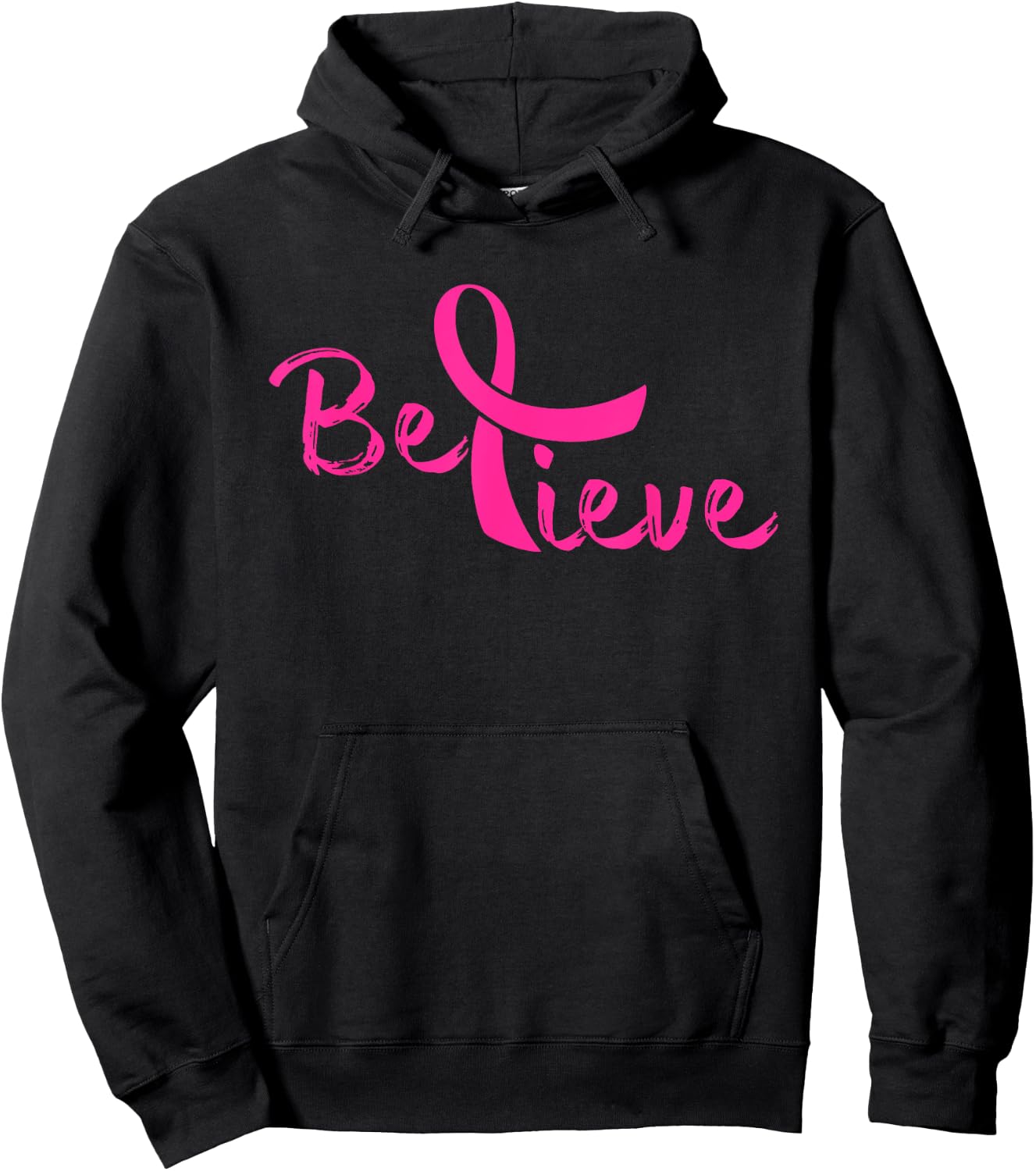 Believe - Breast Cancer Shirt Gift Hoodie - Hoodie | Black