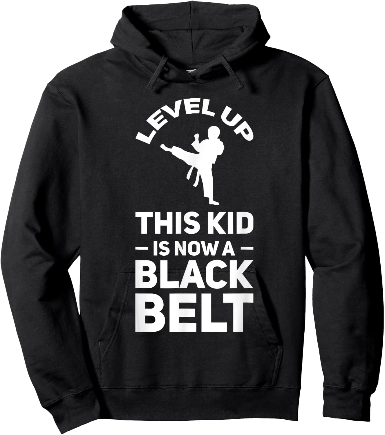 Level up this kid is black belt Martial arts Hoodie - Hoodie | Black