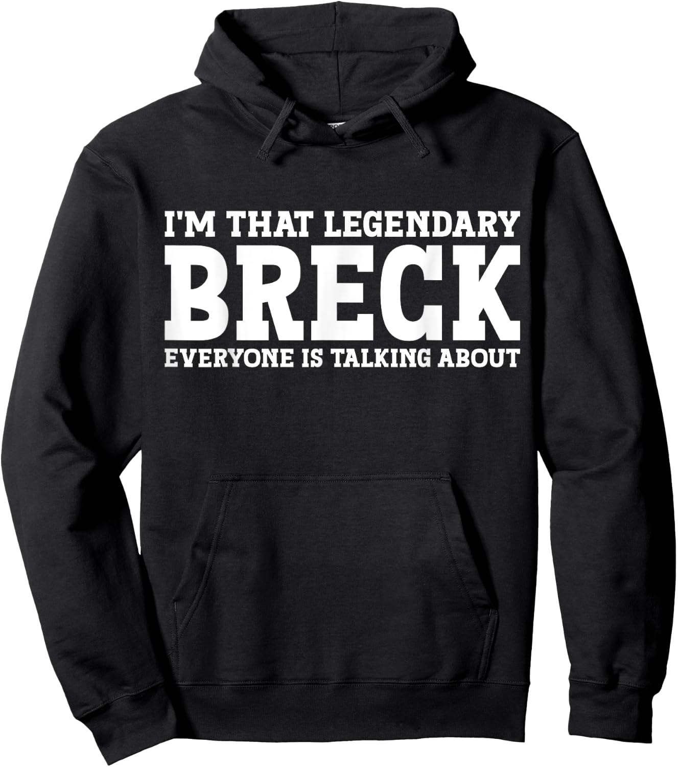 Breck Personal Name First Name Funny Breck Hoodie - Hoodie | Black
