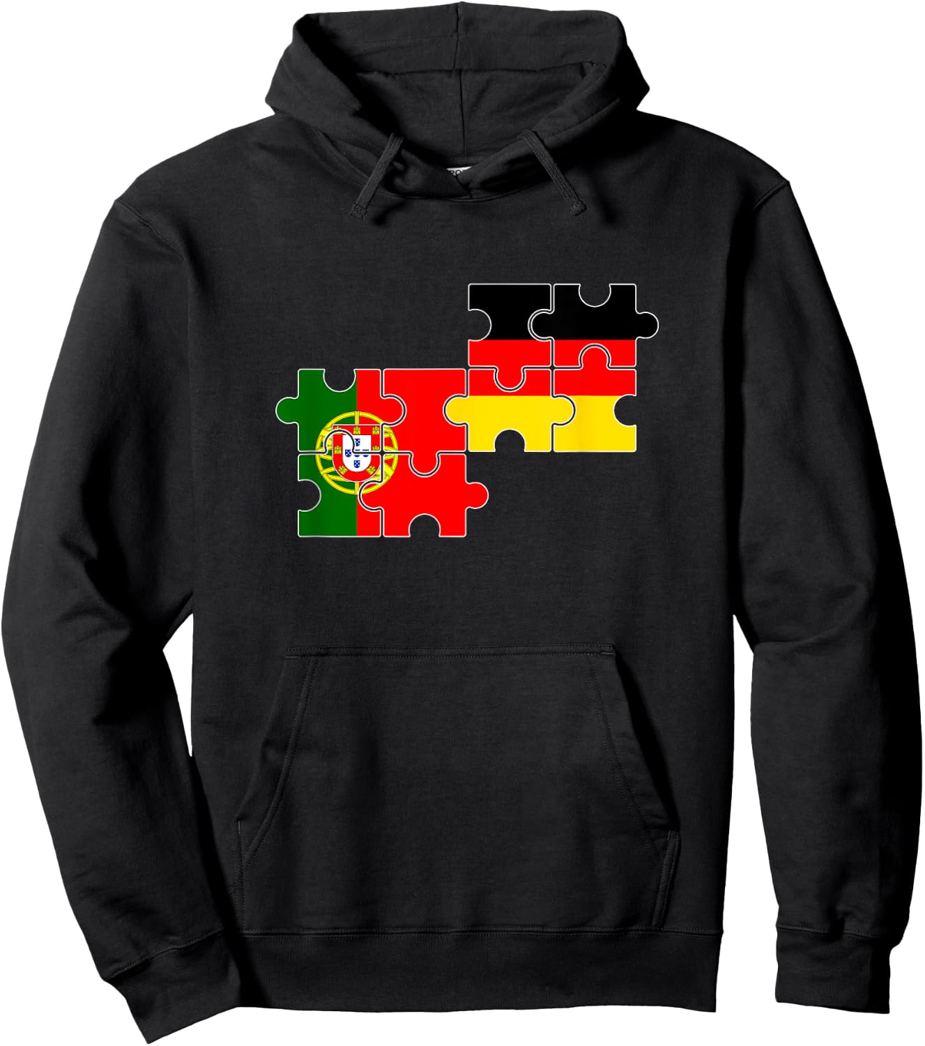 Portugal Deutschland Flagge Deutsch Portugiese Hoodie - Hoodie | Black