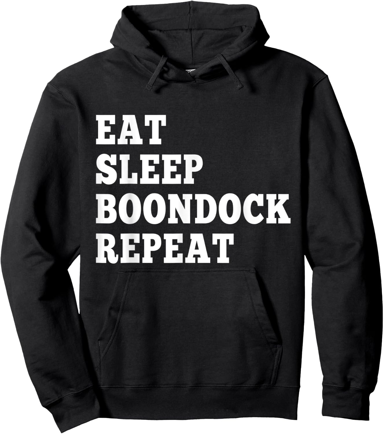 Eat Sleep Boondock Repeat couples boondocking camping Hoodie - Hoodie | Black