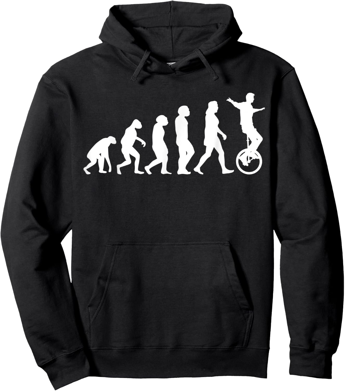 Einrad Evolution | Lustiges Einrad Einrad Einrad Hoodie - Hoodie | Black