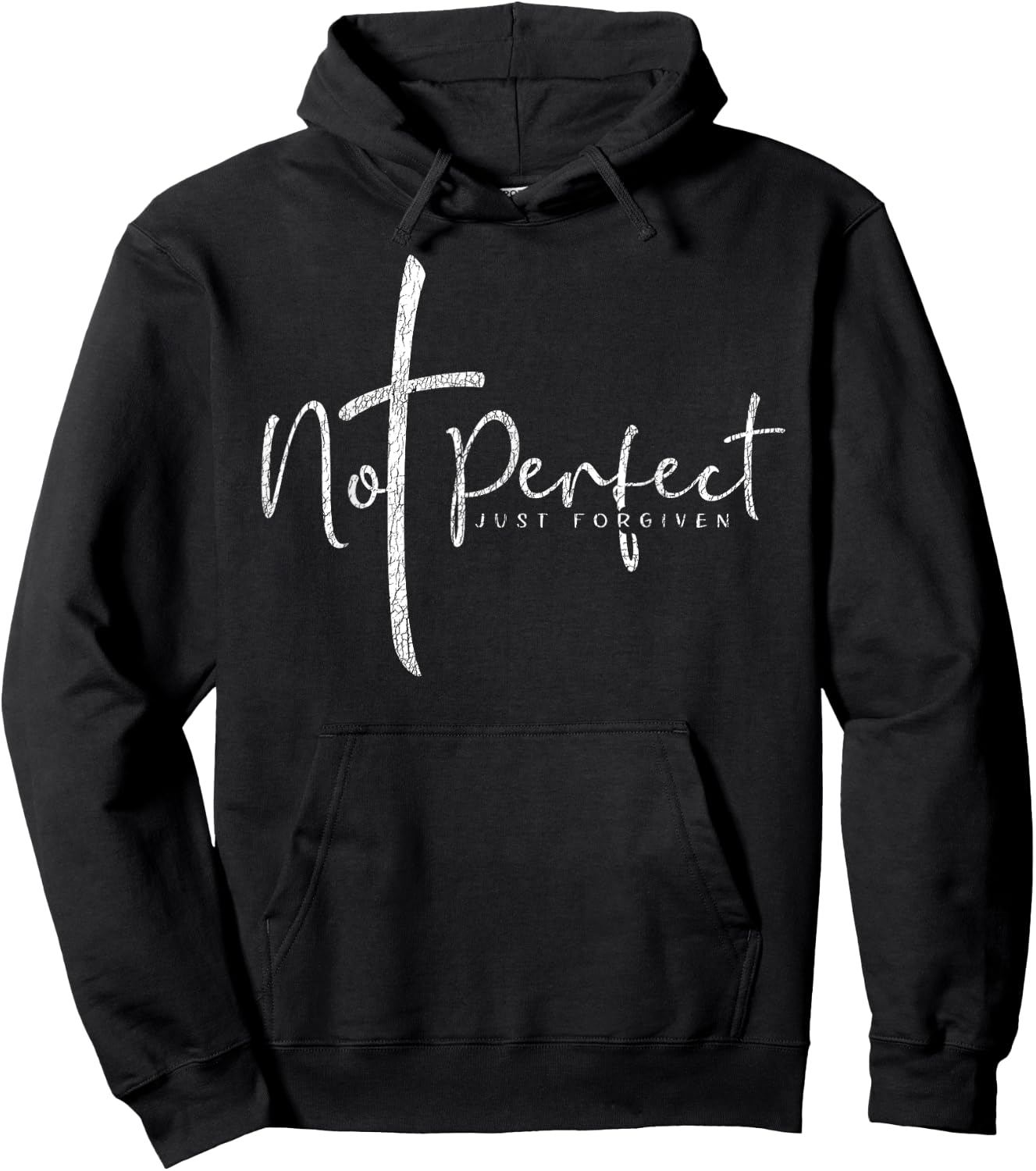 Christian Not Perfect Just Forgiven Men's and Women's , black Hoodie - Hoodie | Black