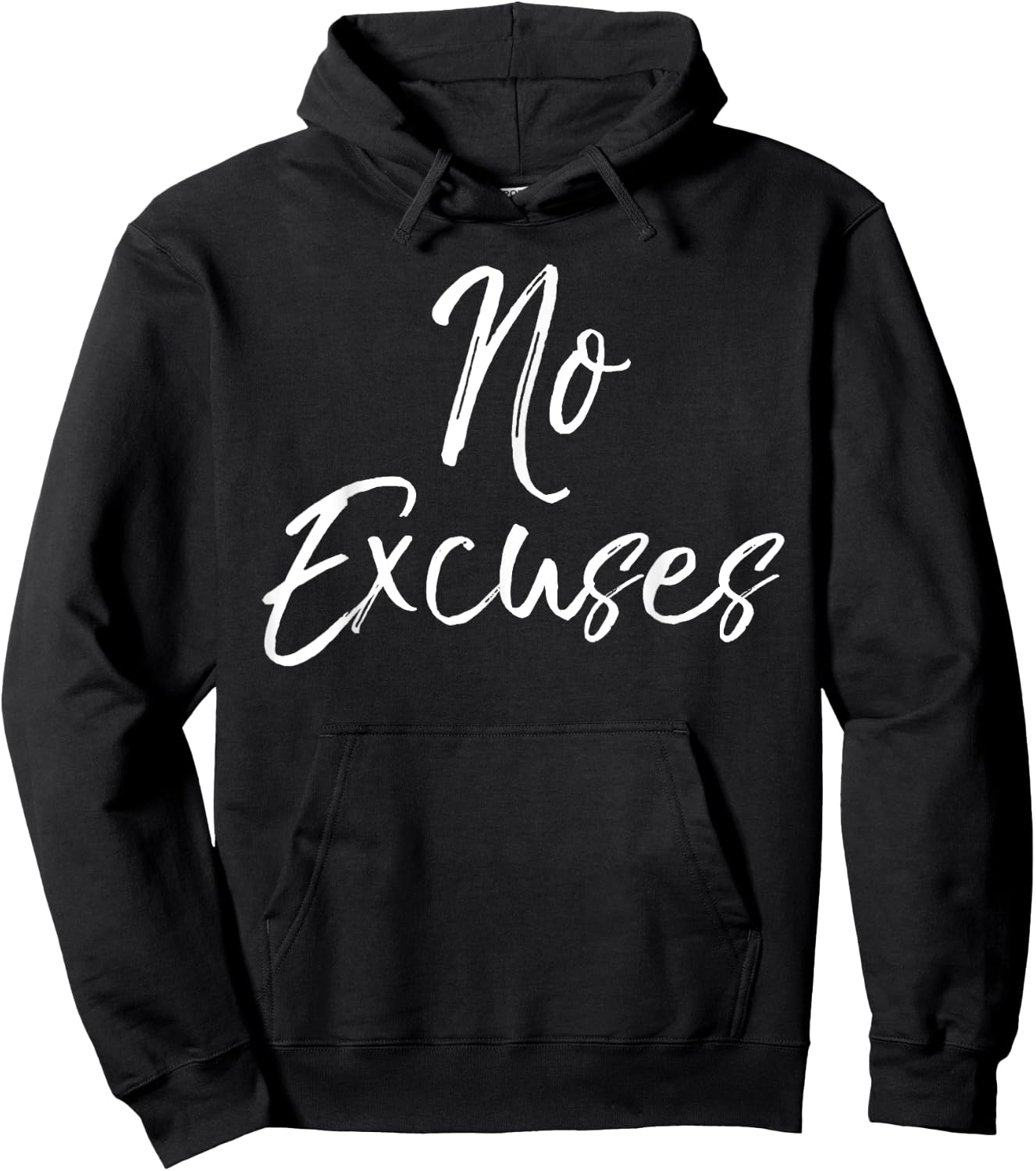 No Excuses Shirt Fun Cute Motivational Fitness Workout Hoodie - Hoodie | Black