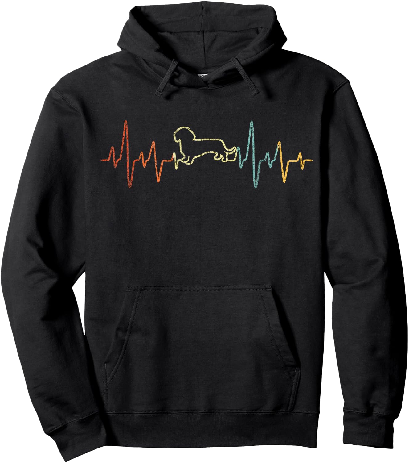 Funny Dachshund Dog Owner Wiener Retro Vintage Women Kids Hoodie - Hoodie | Black