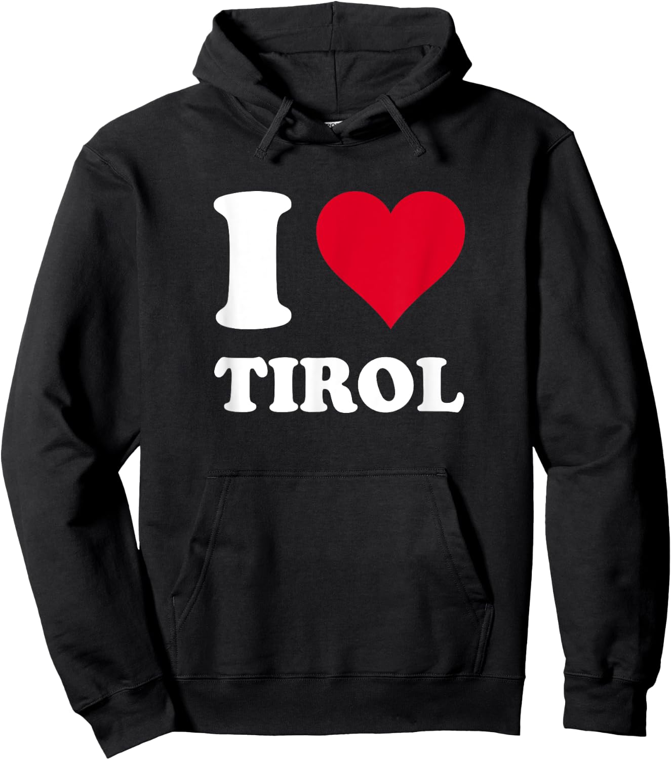 with German Text "Rotes Herz Ich Liebe Tirol, black Hoodie - Hoodie | Black