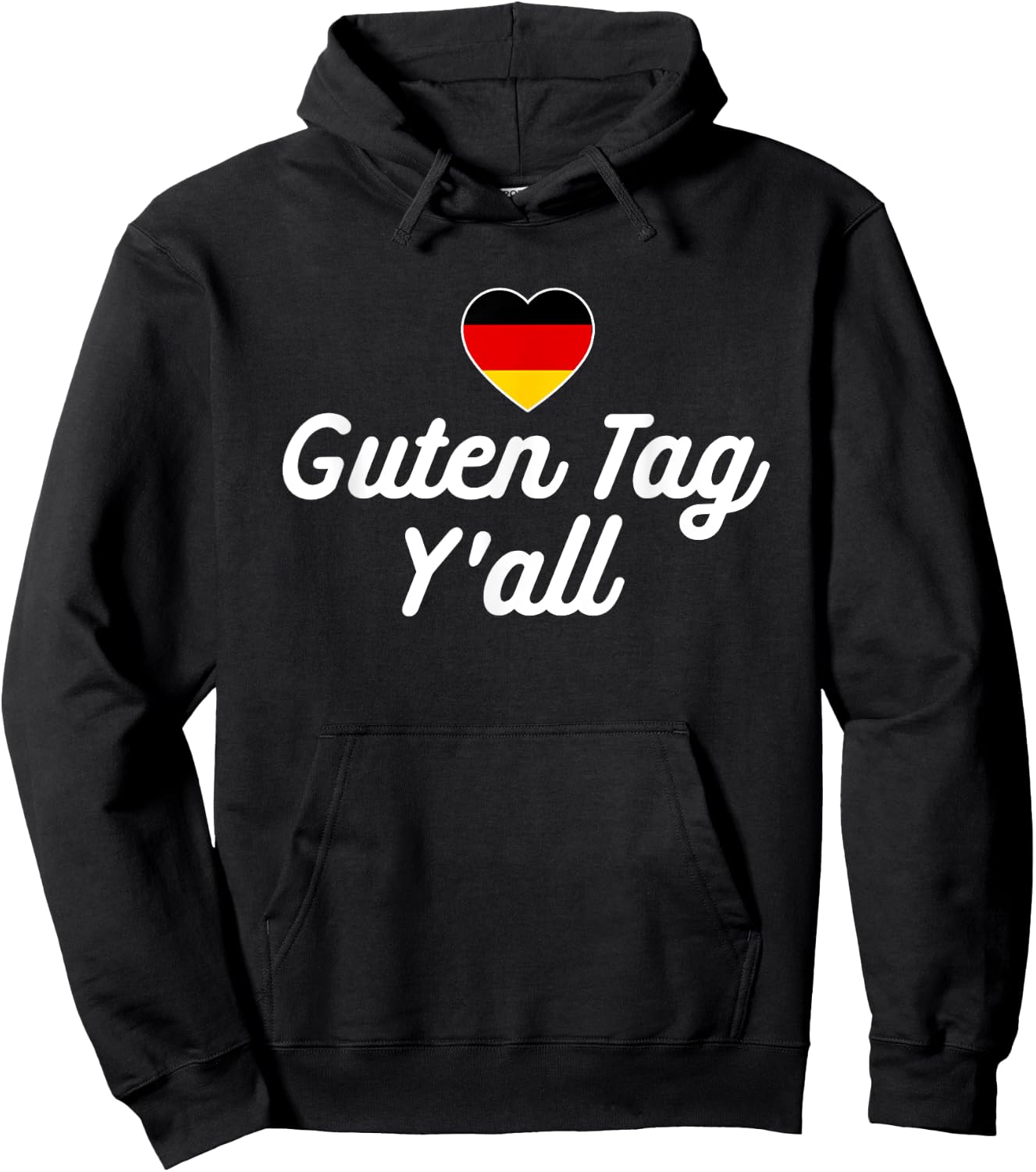 Guten Tag Y'all German Flag Funny Oktoberfest Hoodie - Hoodie | Black